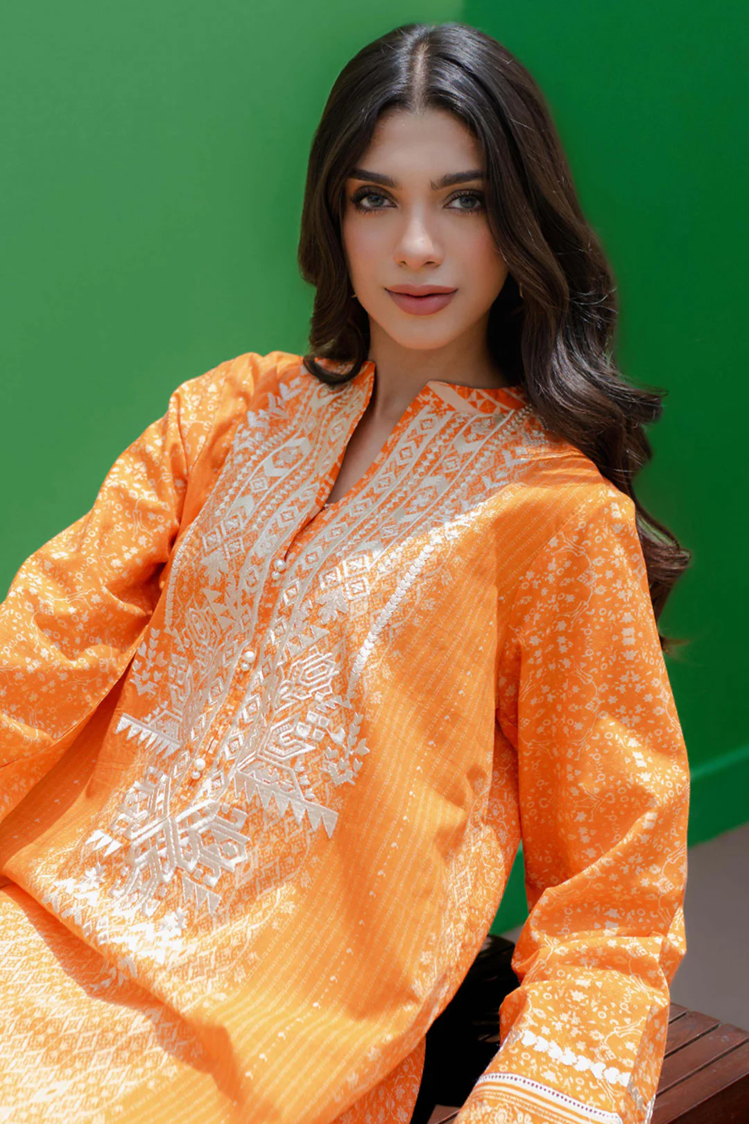 Embroidered Kurta - 1198 - Image 6
