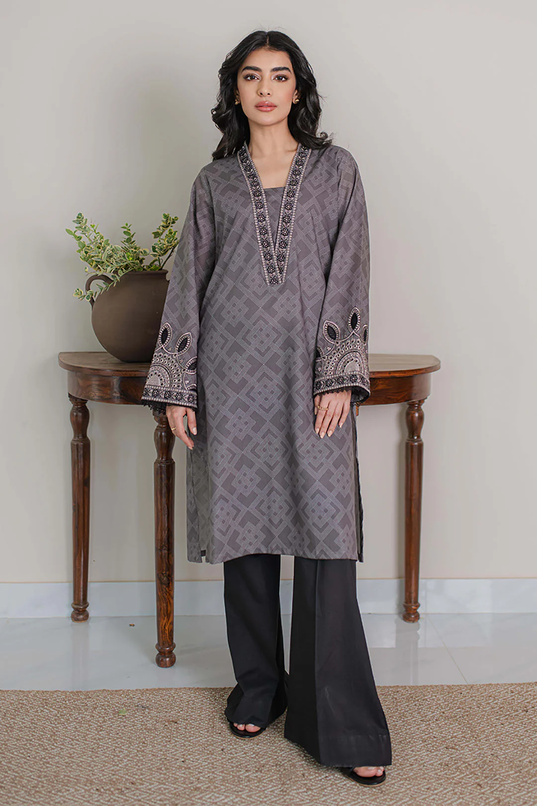 Embroidered Kurta - 1200 - Image 2