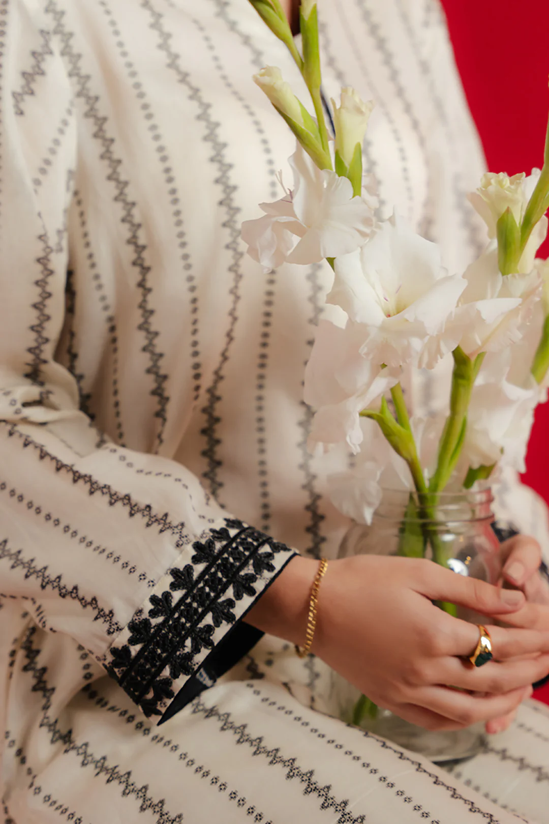 Embroidered Kurta - 1207 - Image 4