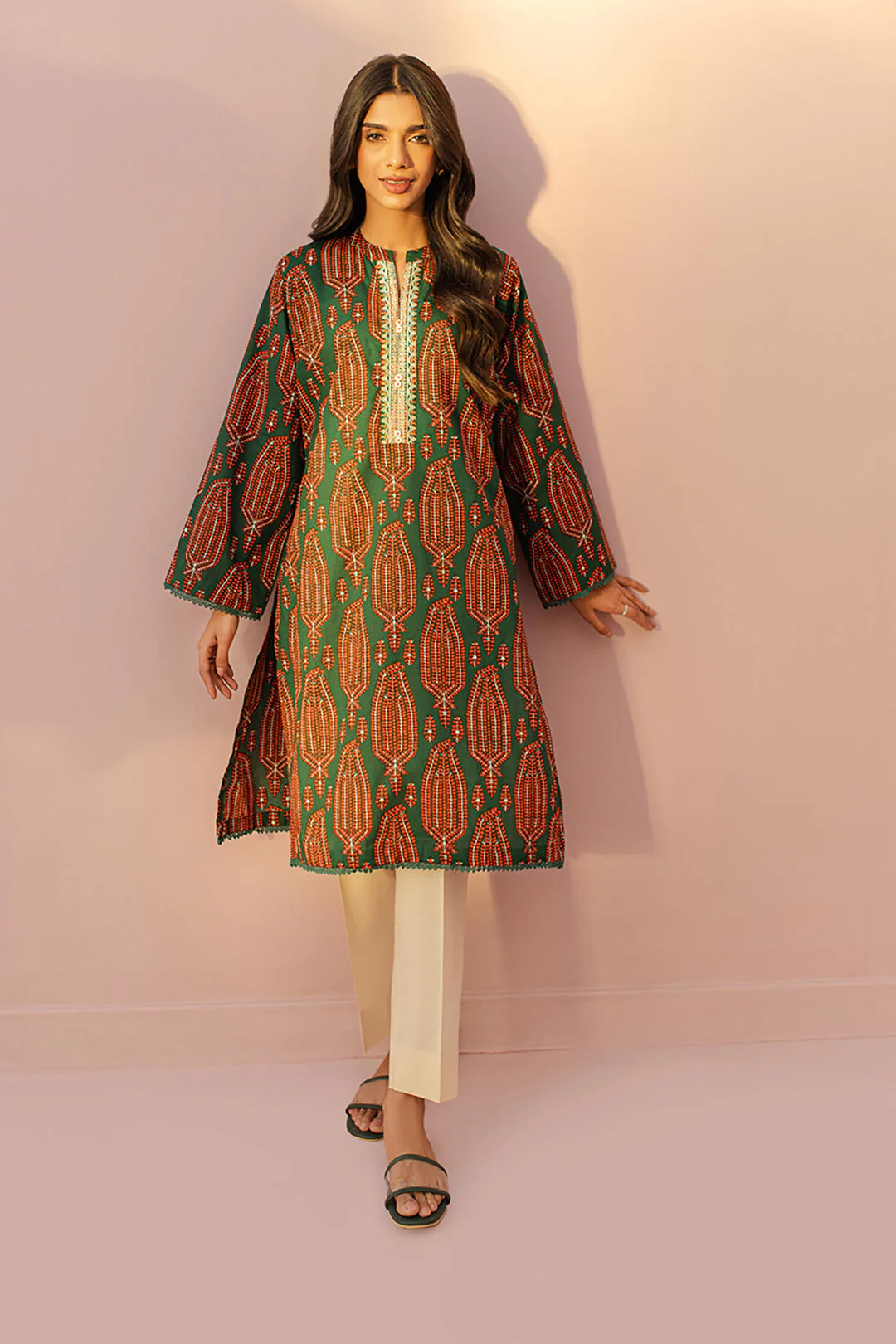 Embroidered Kurta - 1475 - Image 2