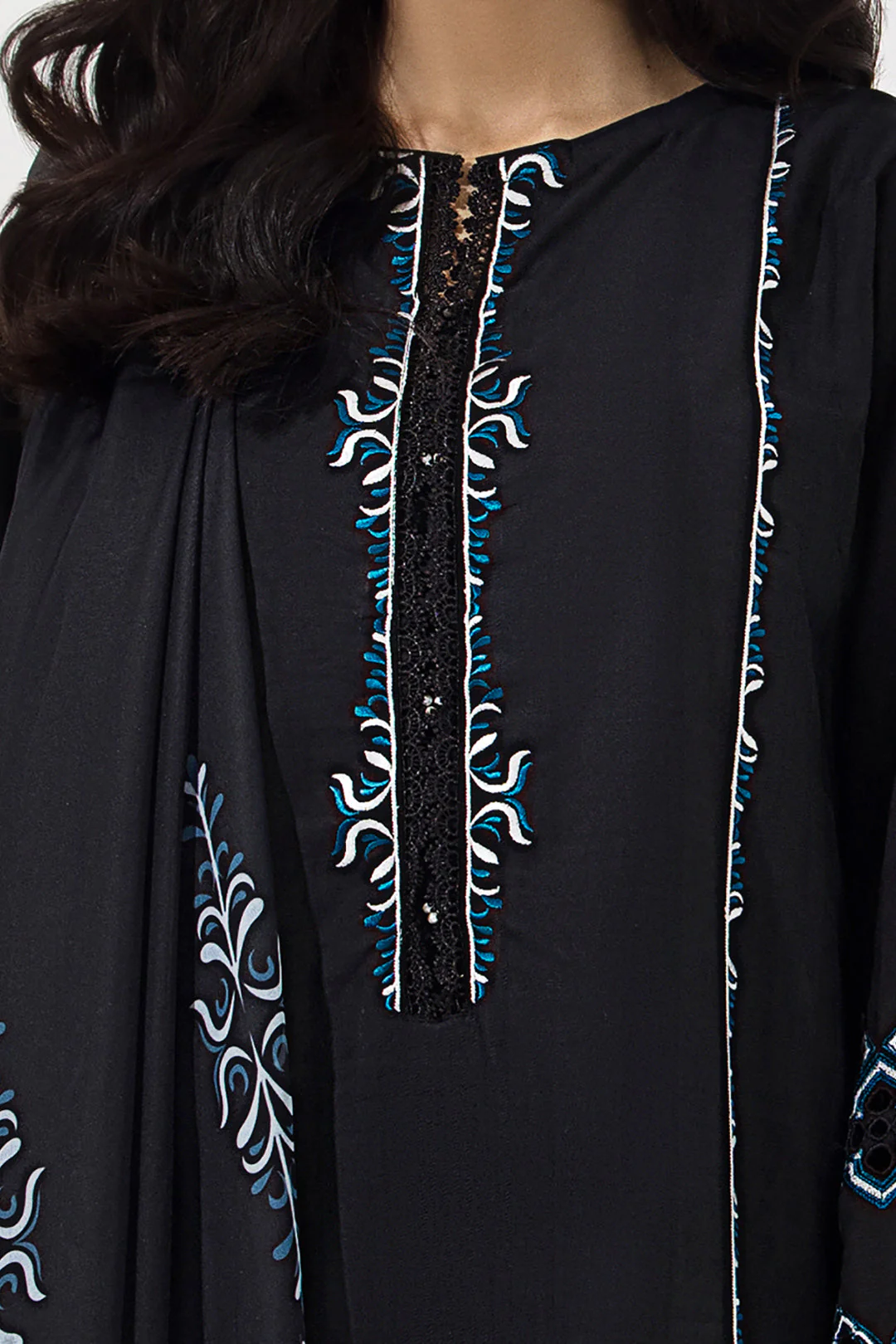 Embroidered Kurta Dupatta - 0445 - Image 4