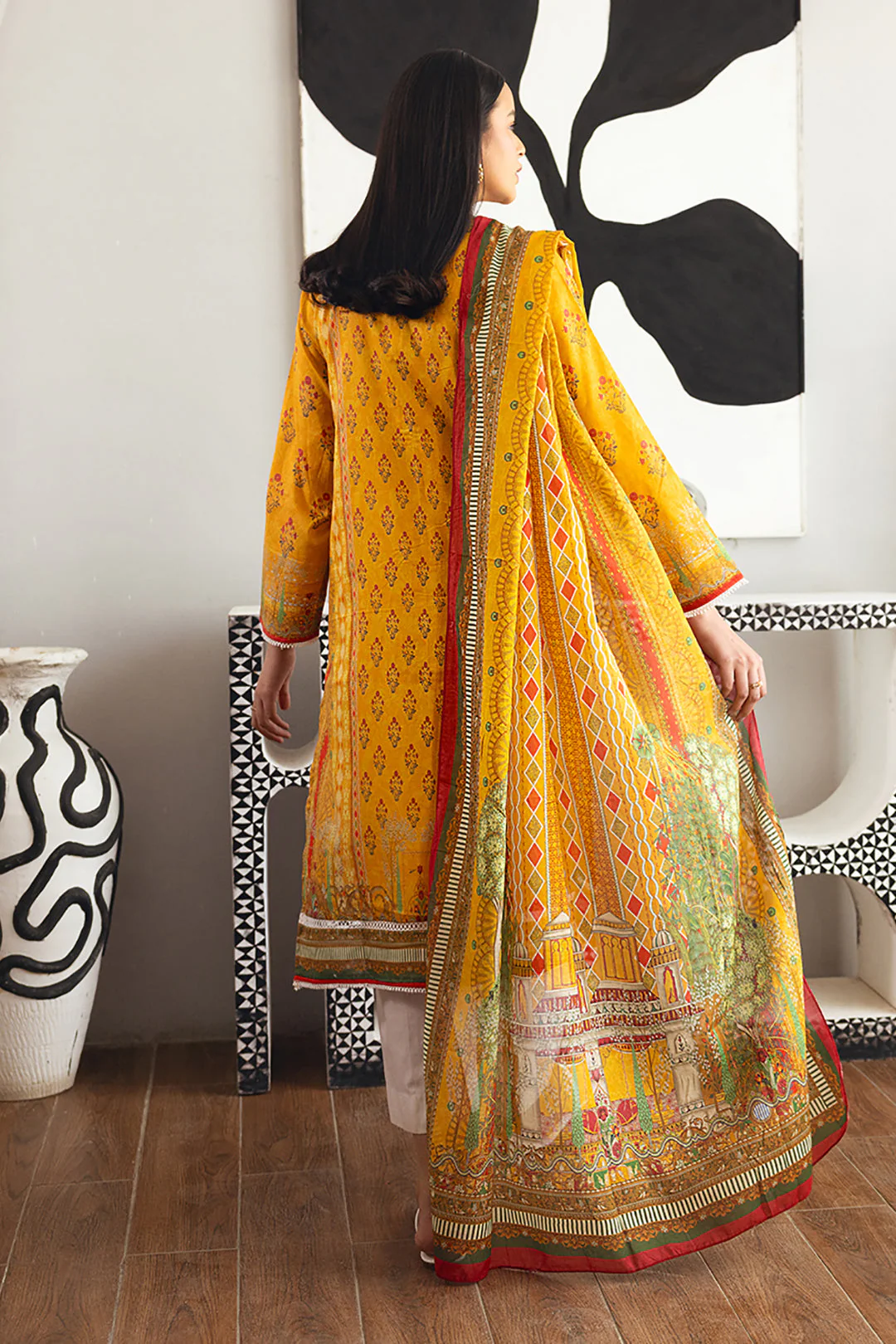 Embroidered Kurta Dupatta - 1124 - Image 5