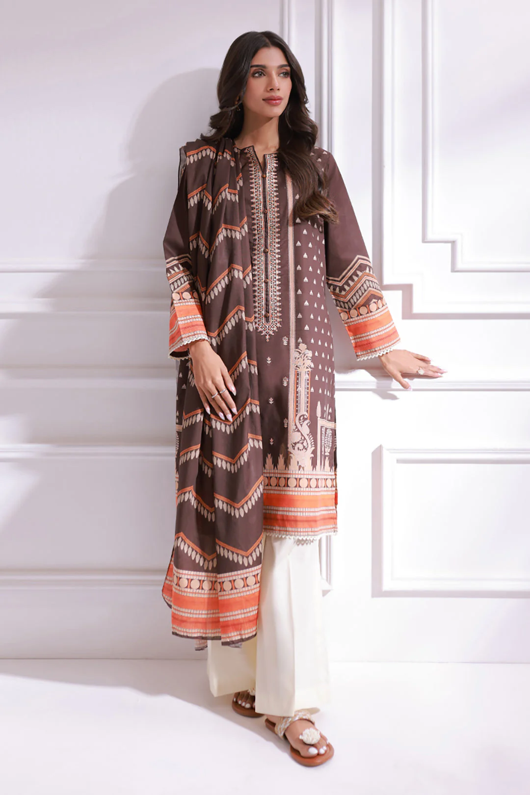 Embroidered Kurta Dupatta - 1517 - Image 2