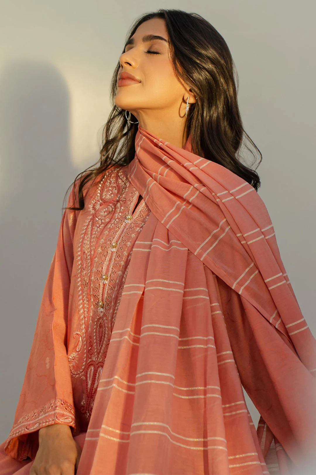Embroidered Kurta Dupatta Trouser - 1272 - Image 6