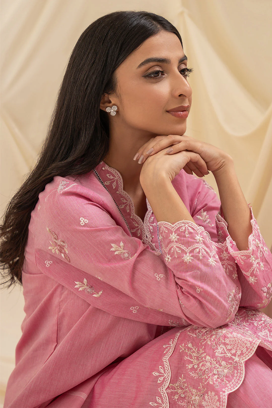 Embroidered Kurta Dupatta Trouser - 1282 - Image 6