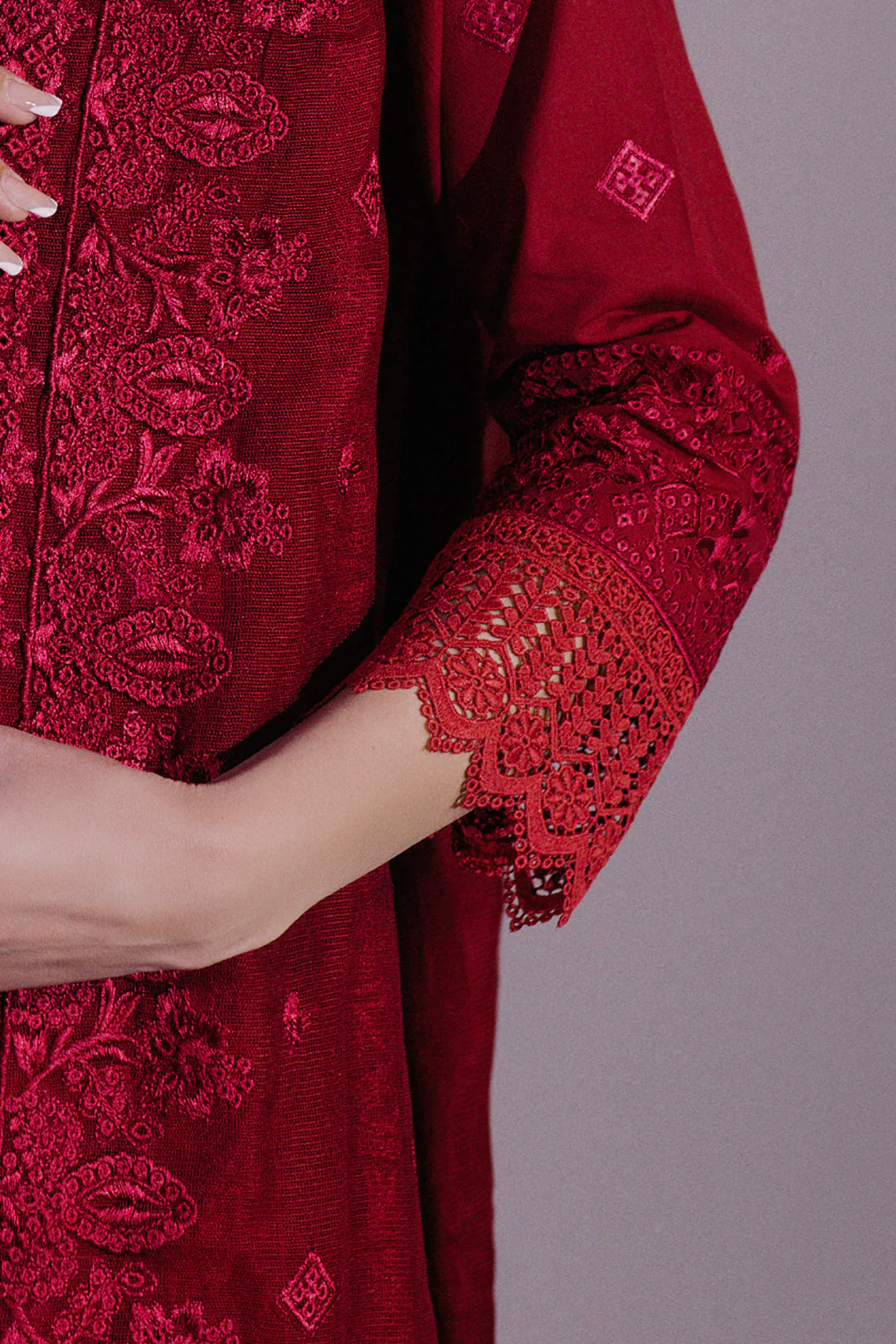 Embroidered Kurta Dupatta Trouser - 3225 - Image 3