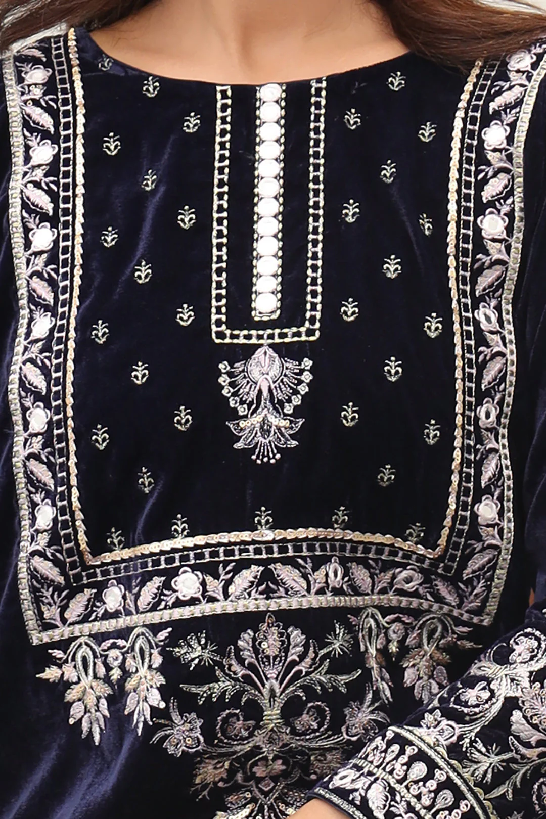 Embroidered Kurta Dupatta Trouser - 3241 - Image 3