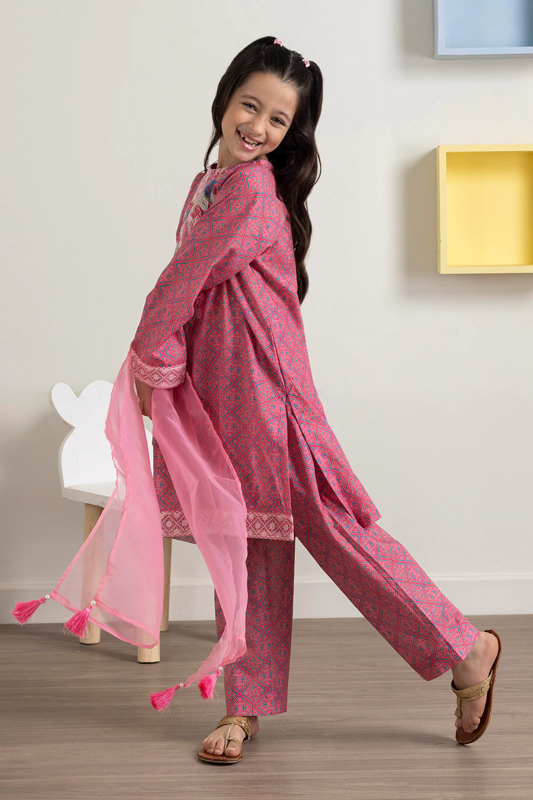 Embroidered Kurta Dupatta Trouser - 3409 - Image 6