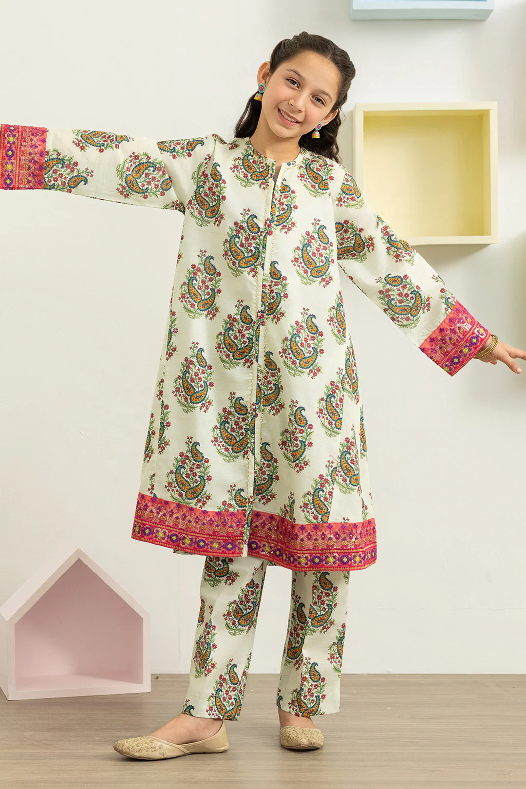 Embroidered Kurta Dupatta Trouser - 3478 - Image 2
