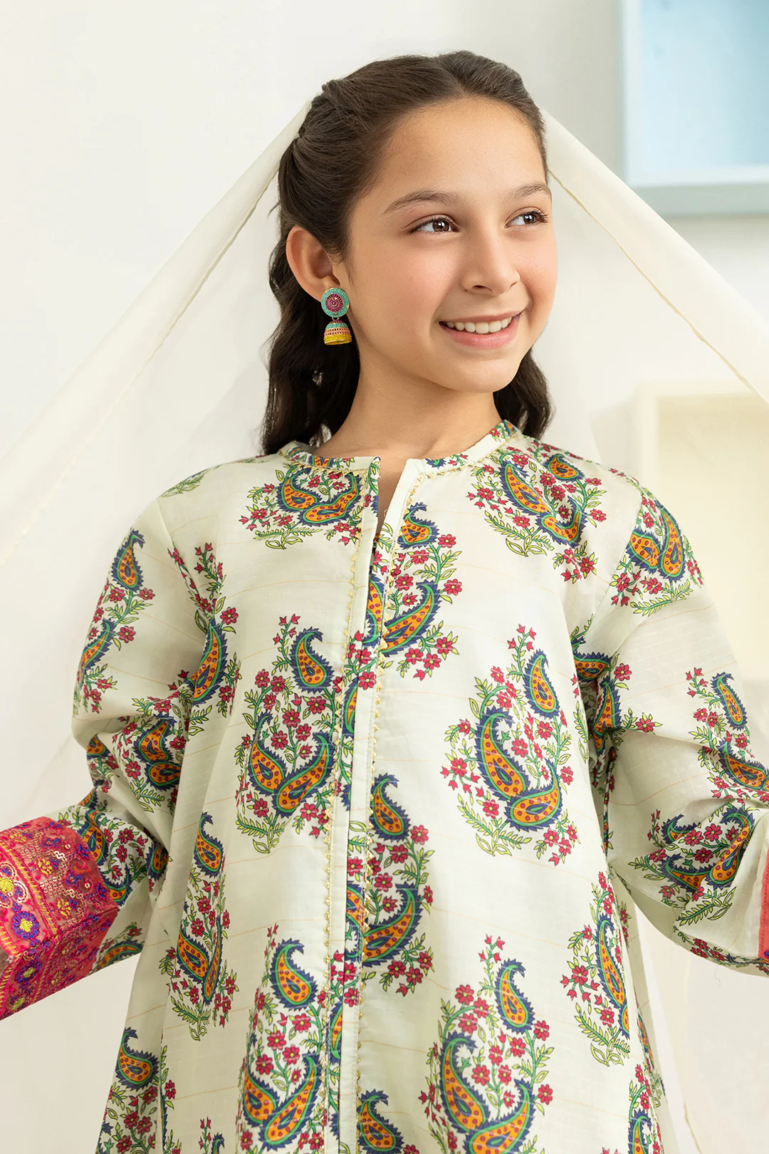 Embroidered Kurta Dupatta Trouser - 3478 - Image 3