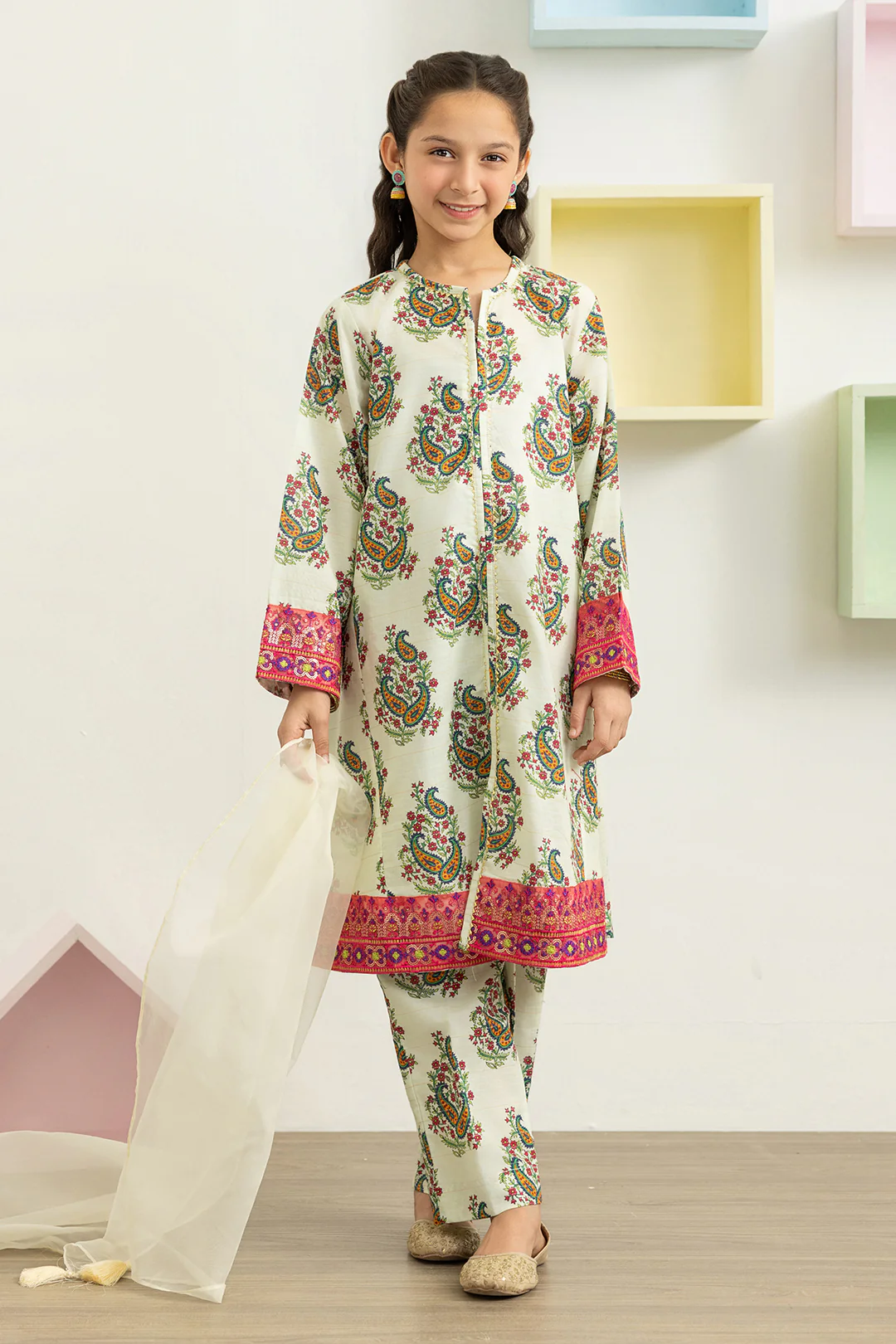 Embroidered Kurta Dupatta Trouser - 3478 - Image 4
