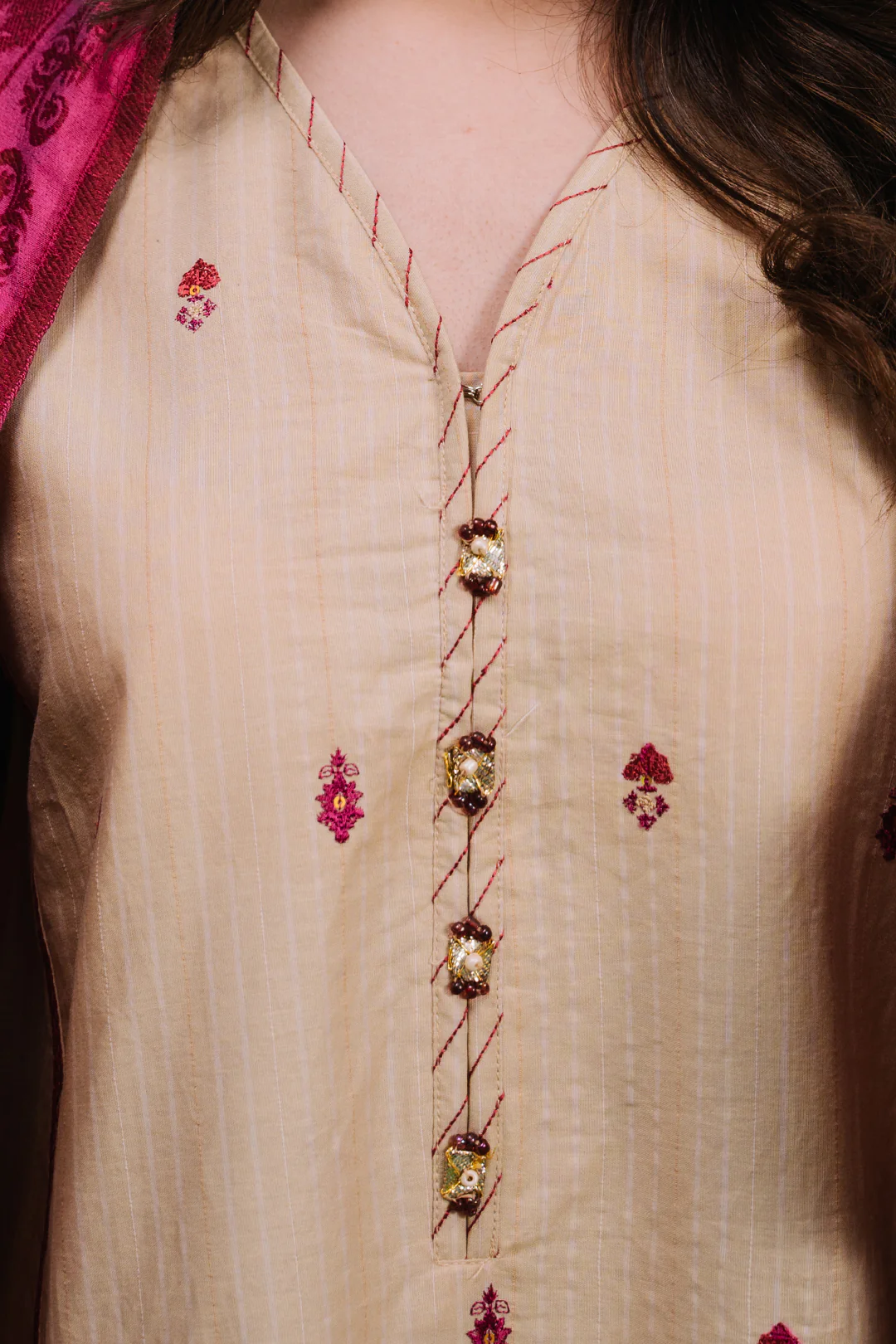 Embroidered Kurta Dupatta Trouser - 1273 - Image 4
