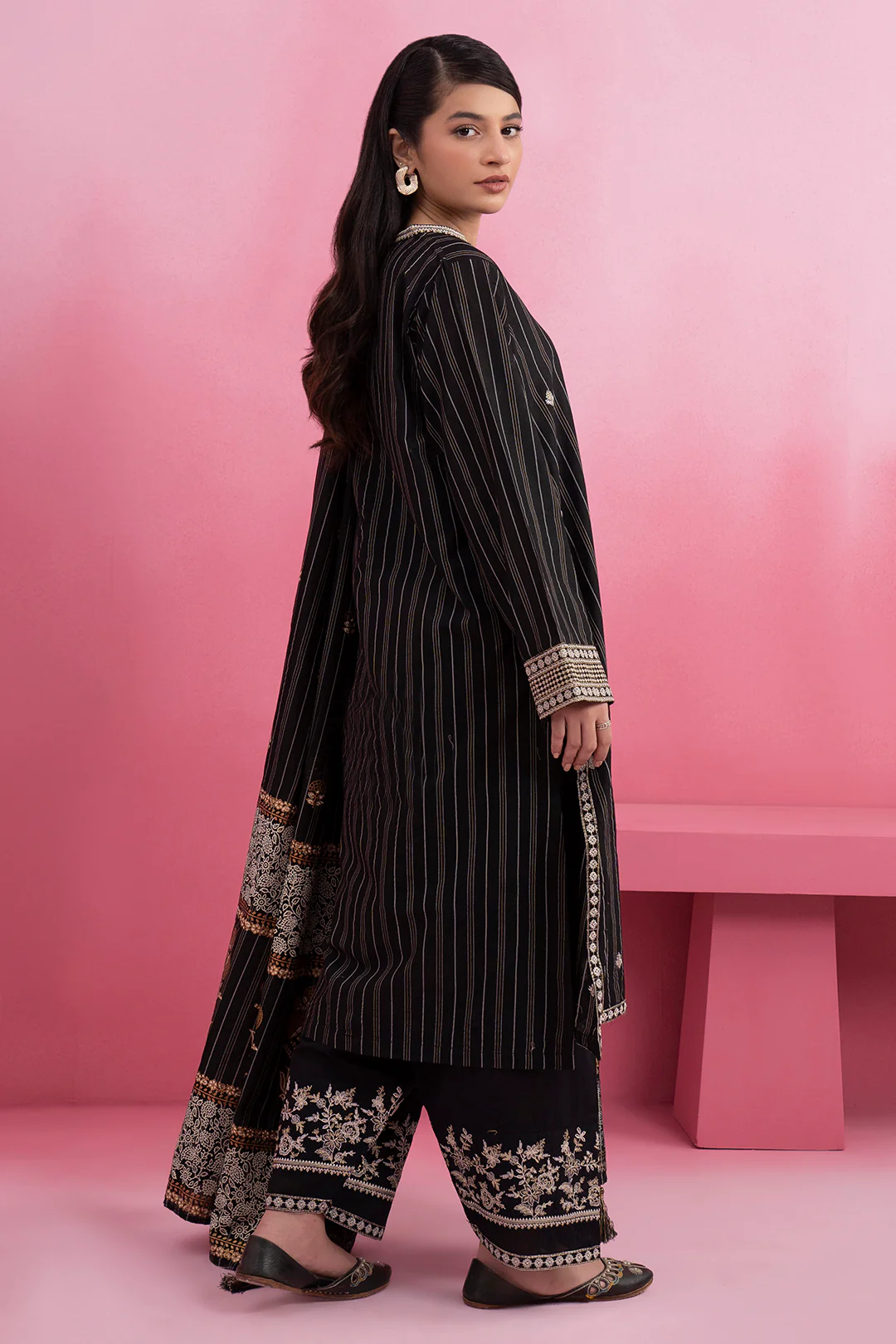 Embroidered Kurta Dupatta Trouser - 3415 - Image 4