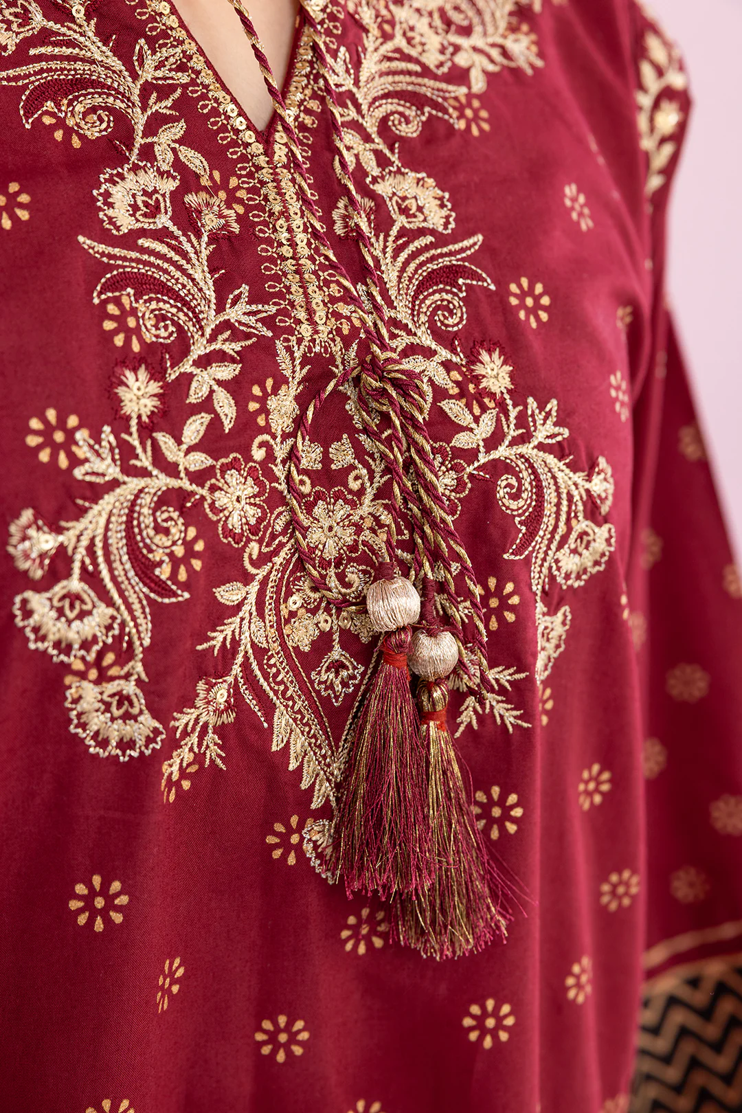 Embroidered Kurta Dupatta Trouser - 2512 - Image 9