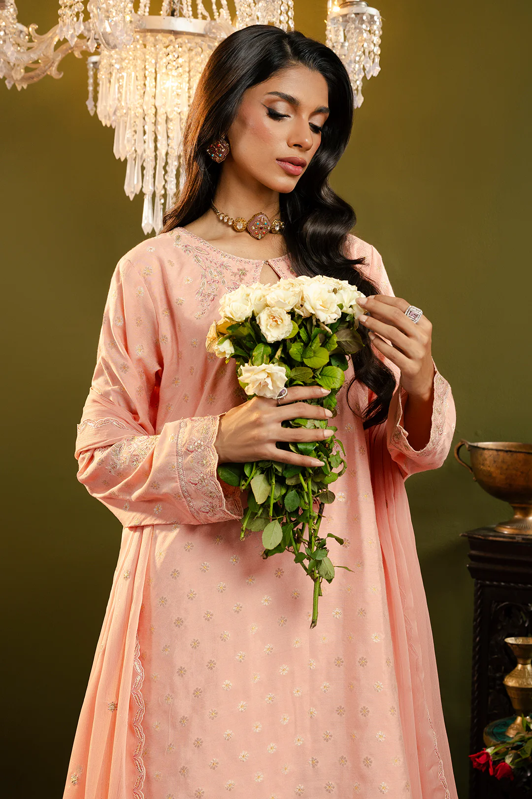 Kurta With Gharara & Dupatta - 0716 - Image 7