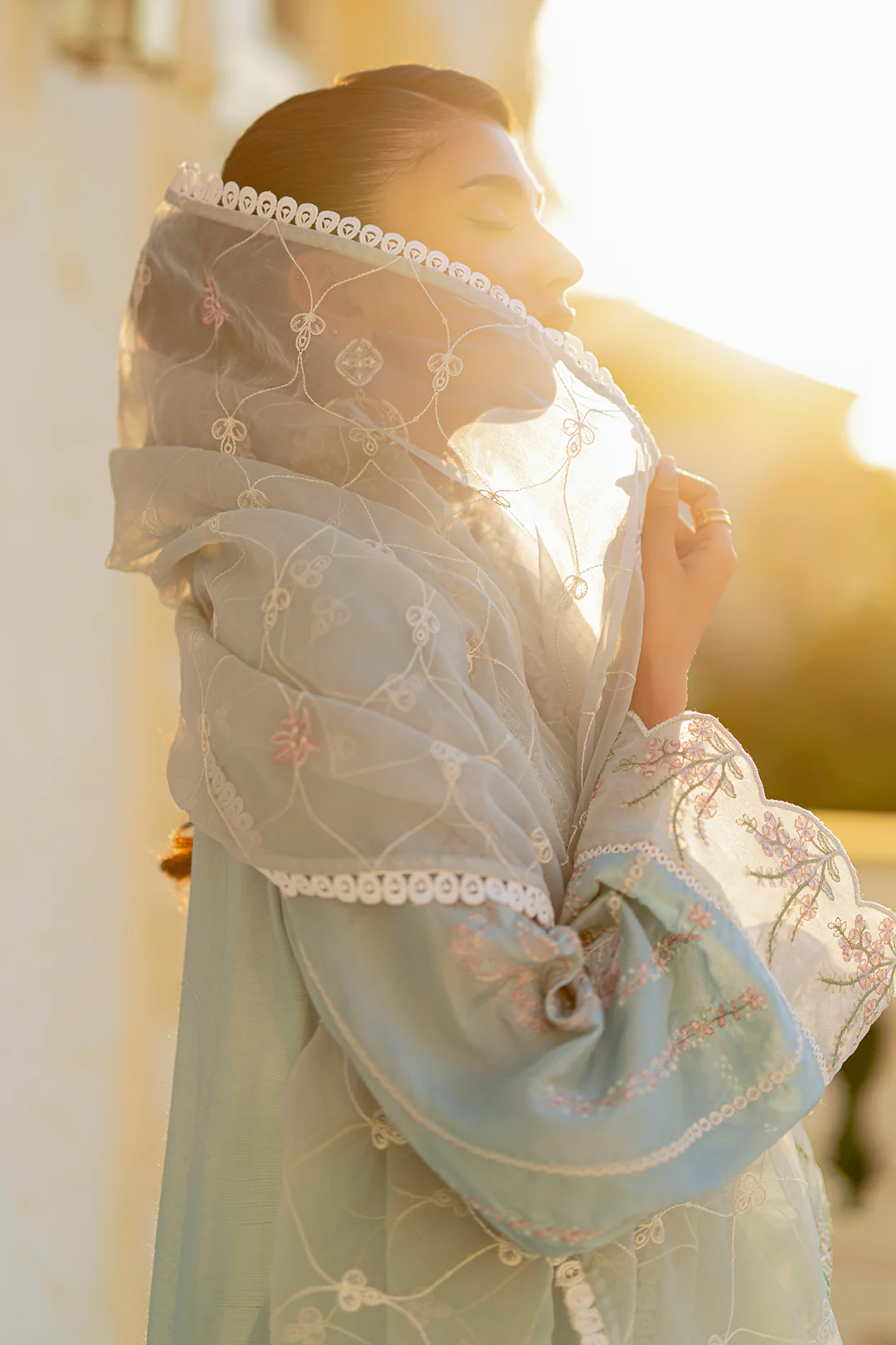 Embroidered Kurta Dupatta Trouser - 0739 - Image 17