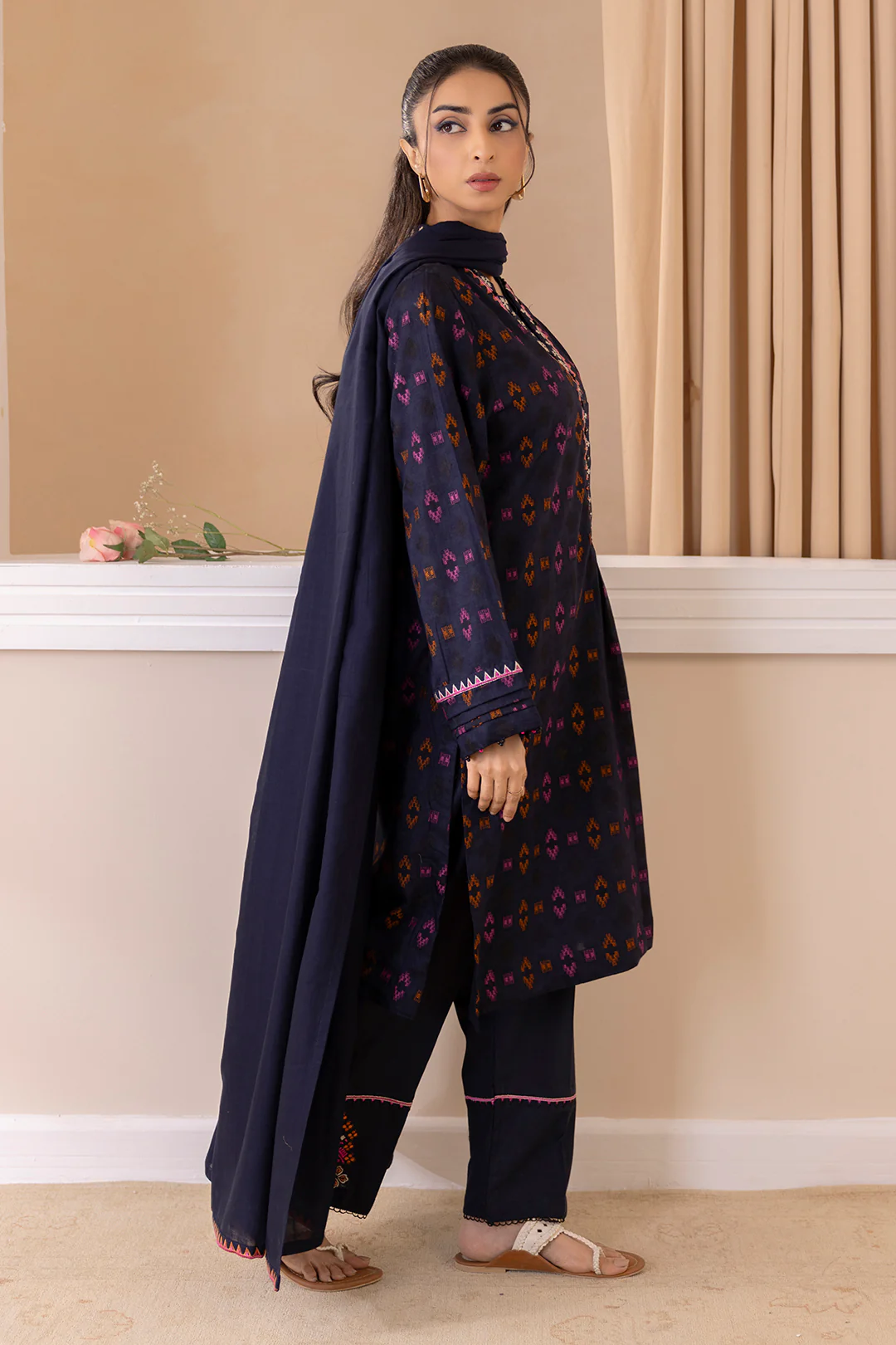Embroidered Kurta Dupatta Trouser - 1775 - Image 8