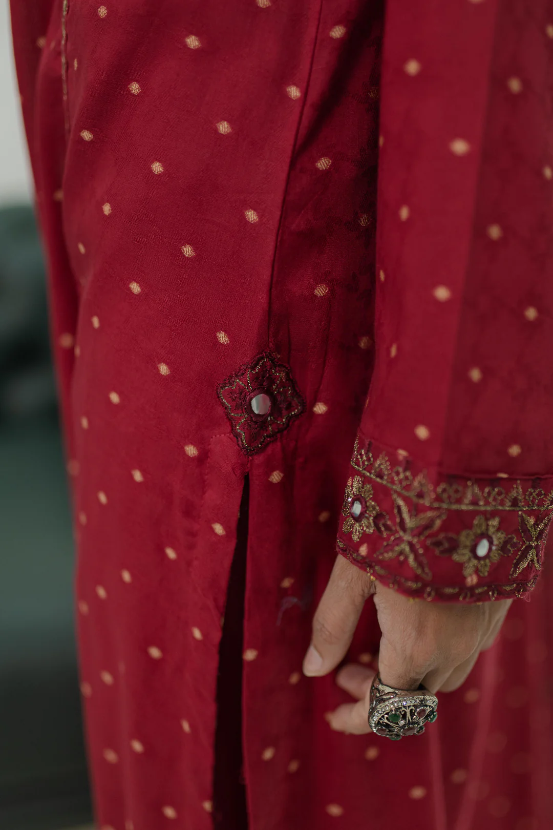 Embroidered Kurta Dupatta Trouser - 1776 - Image 9