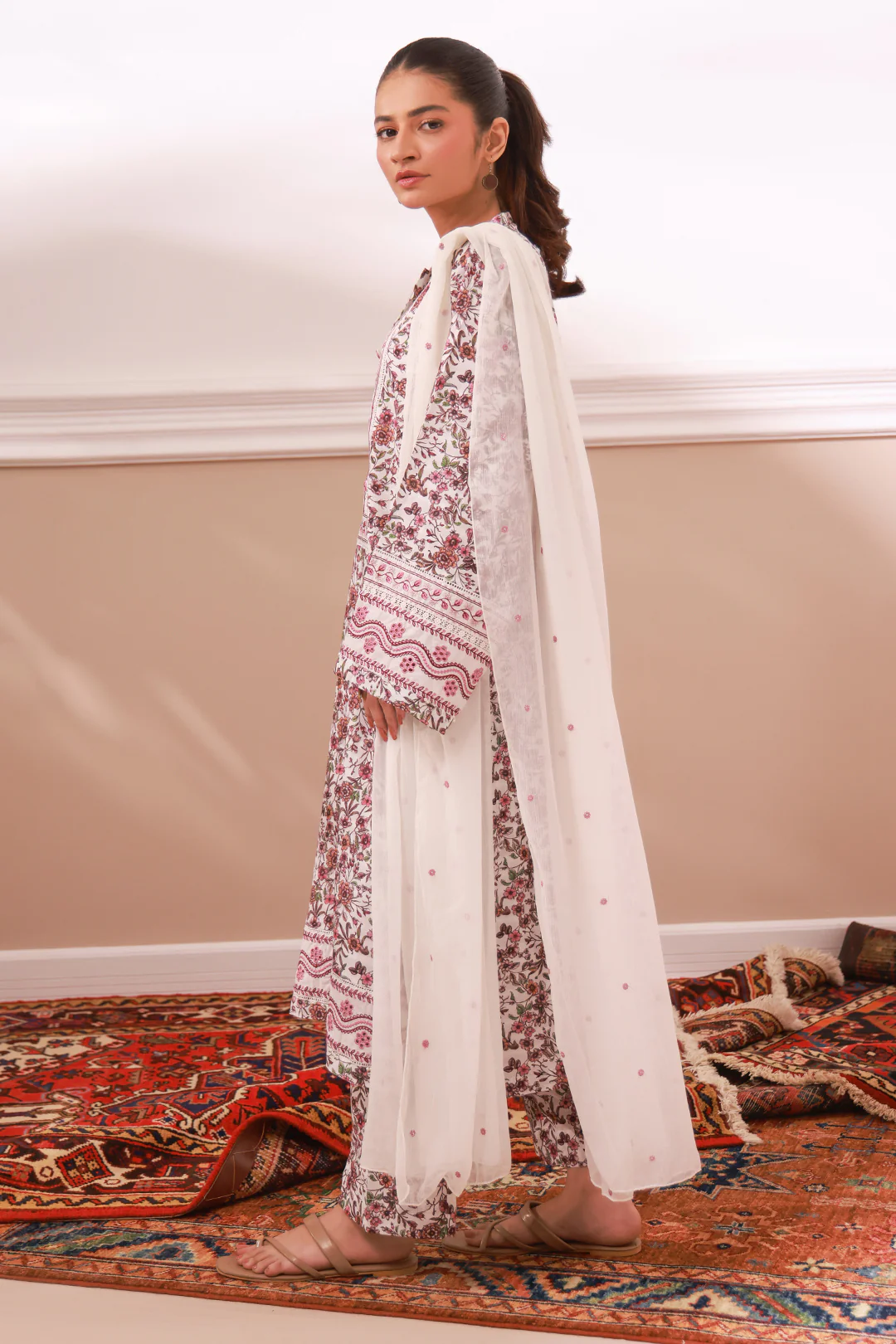 Embroidered Kurta Dupatta Trouser - 1787 - Image 3