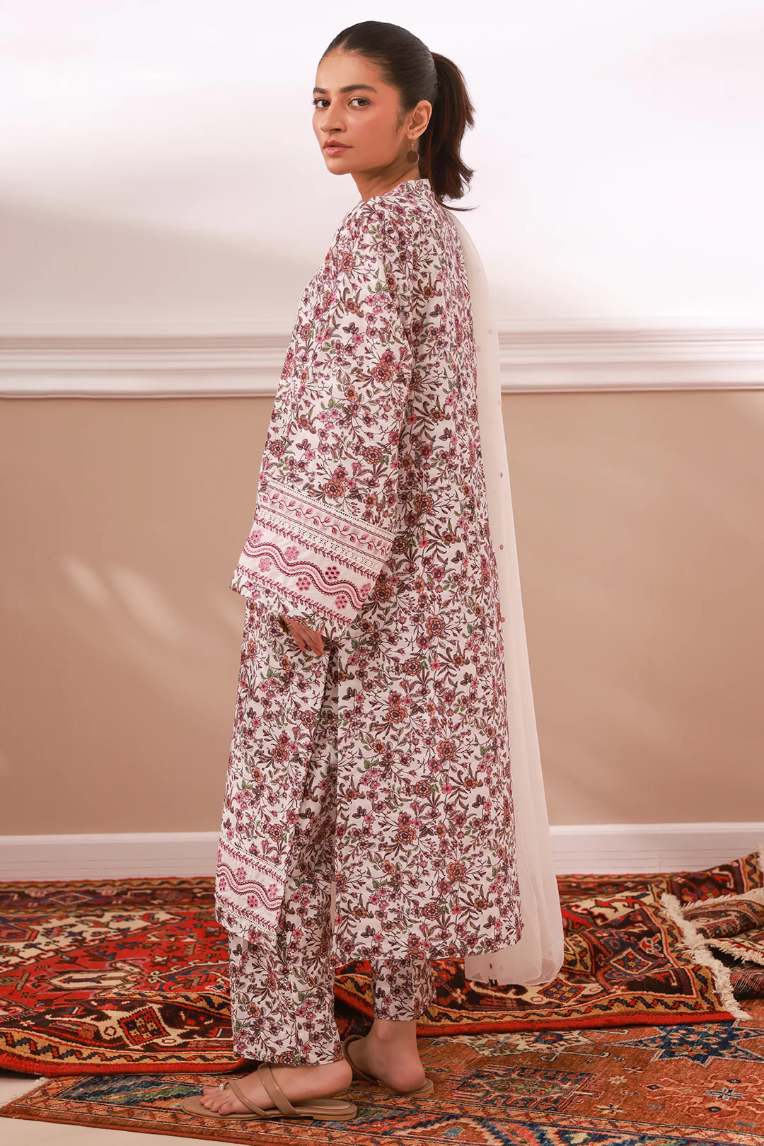 Embroidered Kurta Dupatta Trouser - 1787 - Image 5