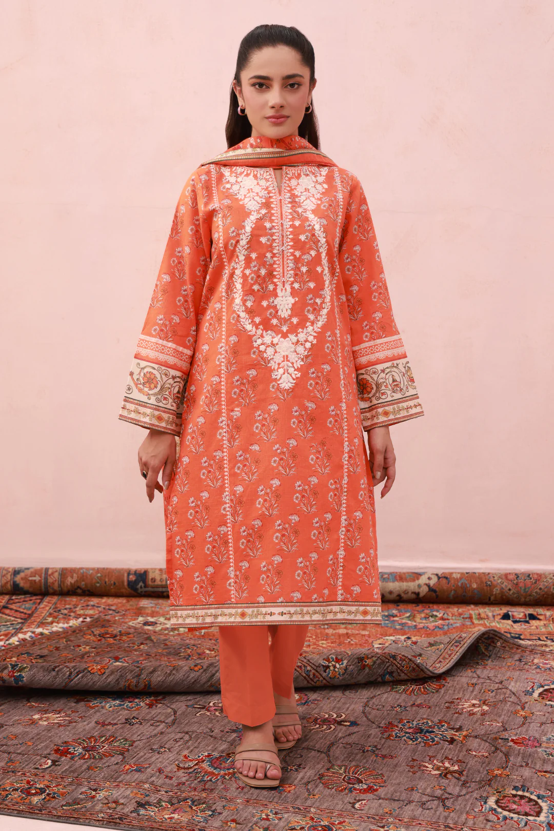 Embroidered Kurta Dupatta Trouser - 1962 - Image 2