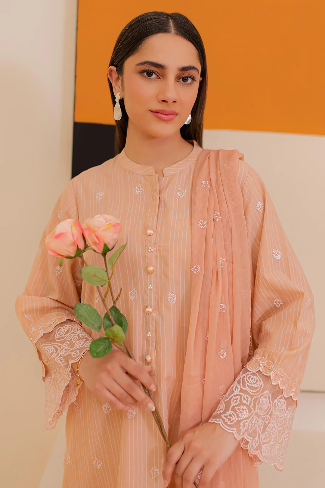Embroidered Kurta Dupatta Trouser - 1991 - Image 2
