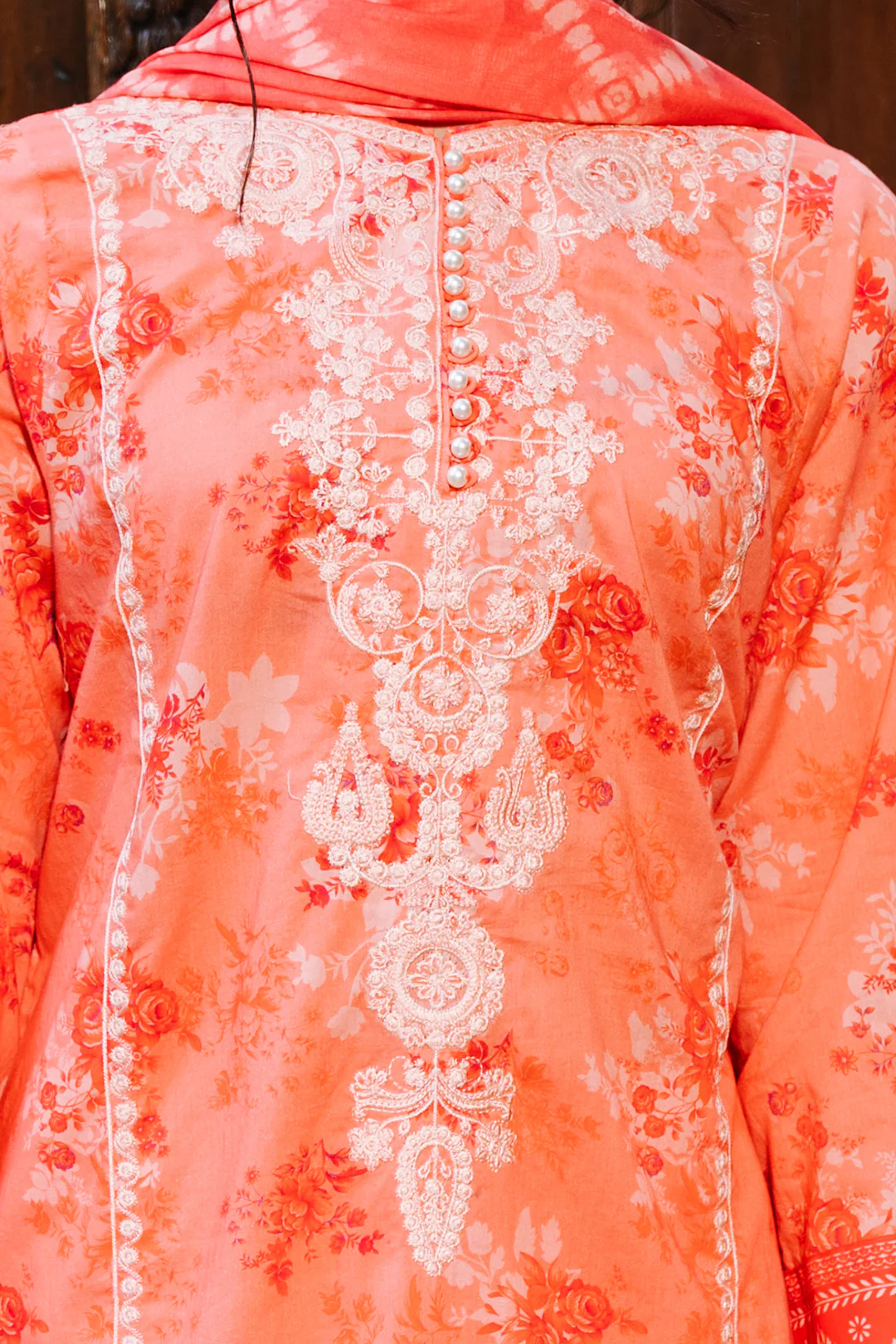 Embroidered Kurta Dupatta Trouser - 2115 - Image 4