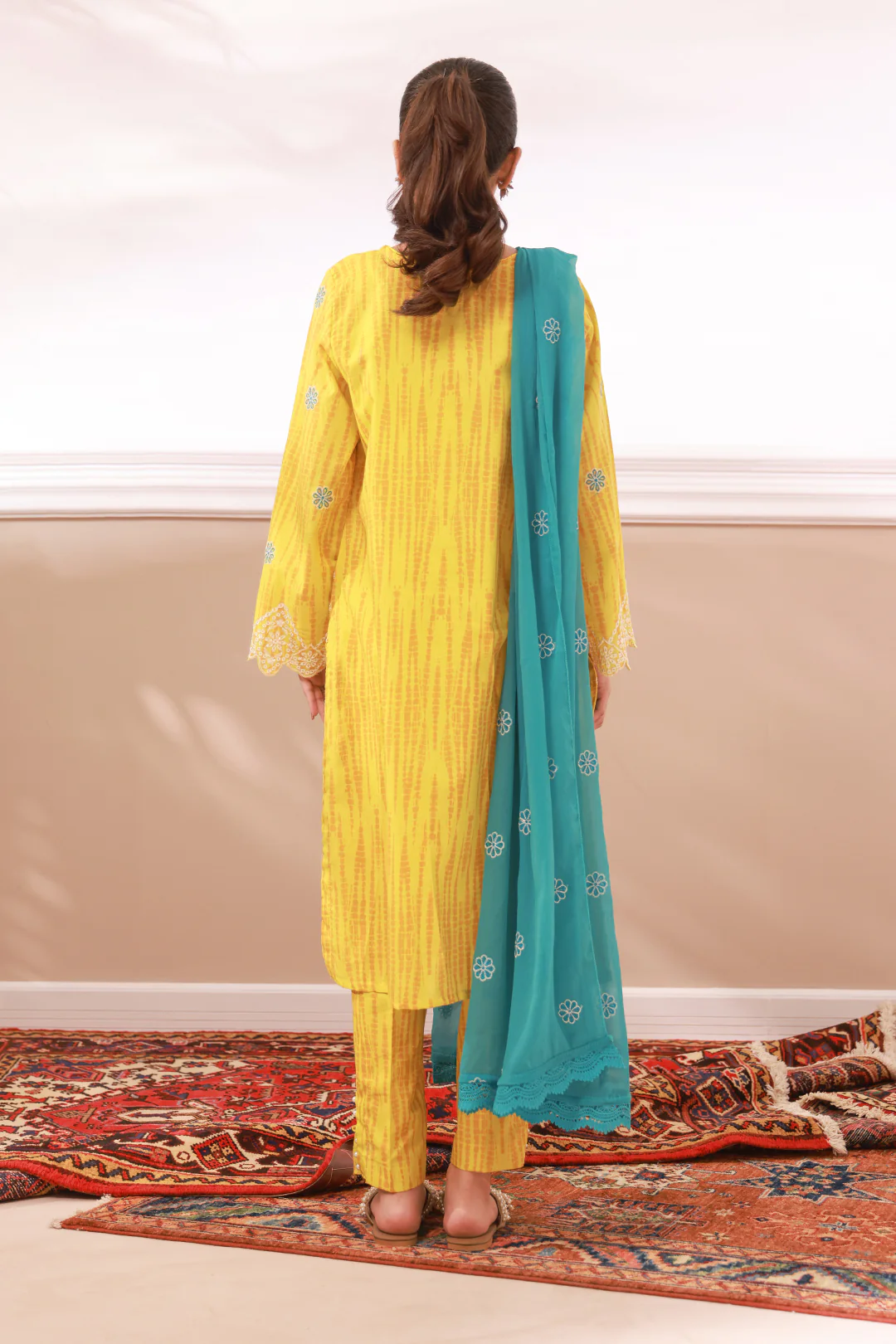 Embroidered Kurta Dupatta Trouser - 2133 - Image 5