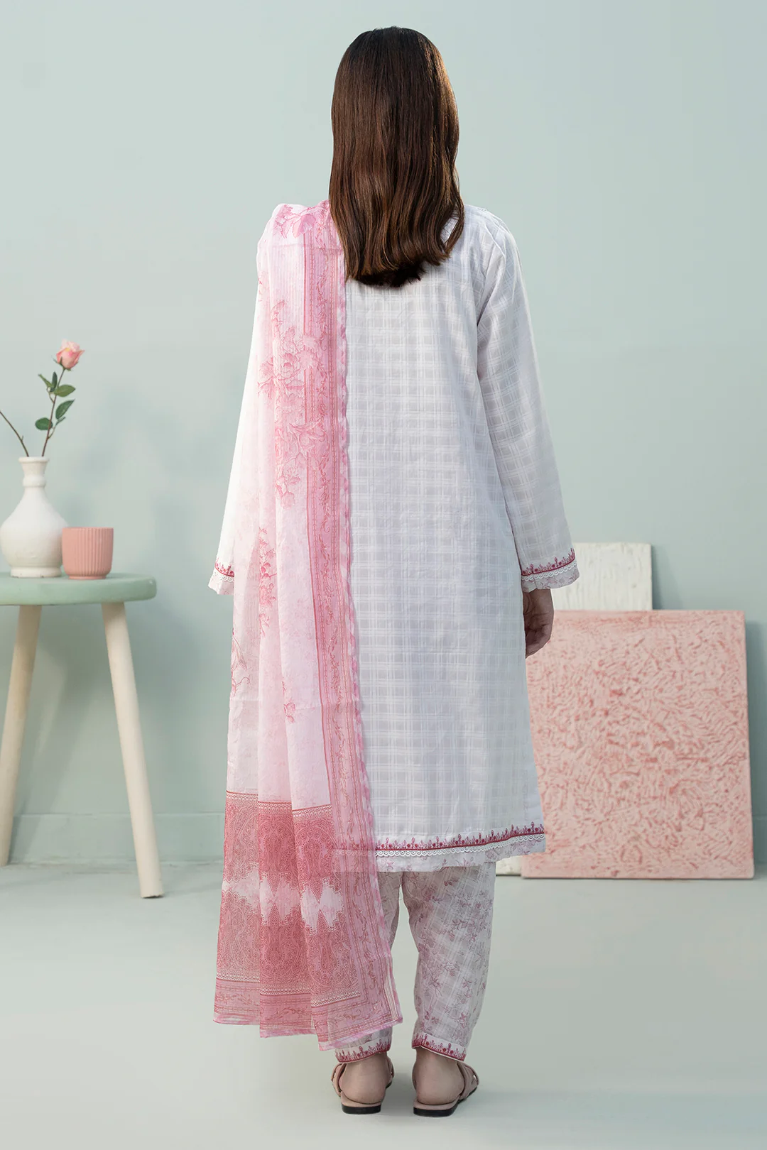 Embroidered Kurta Dupatta Trouser - 2135 - Image 5