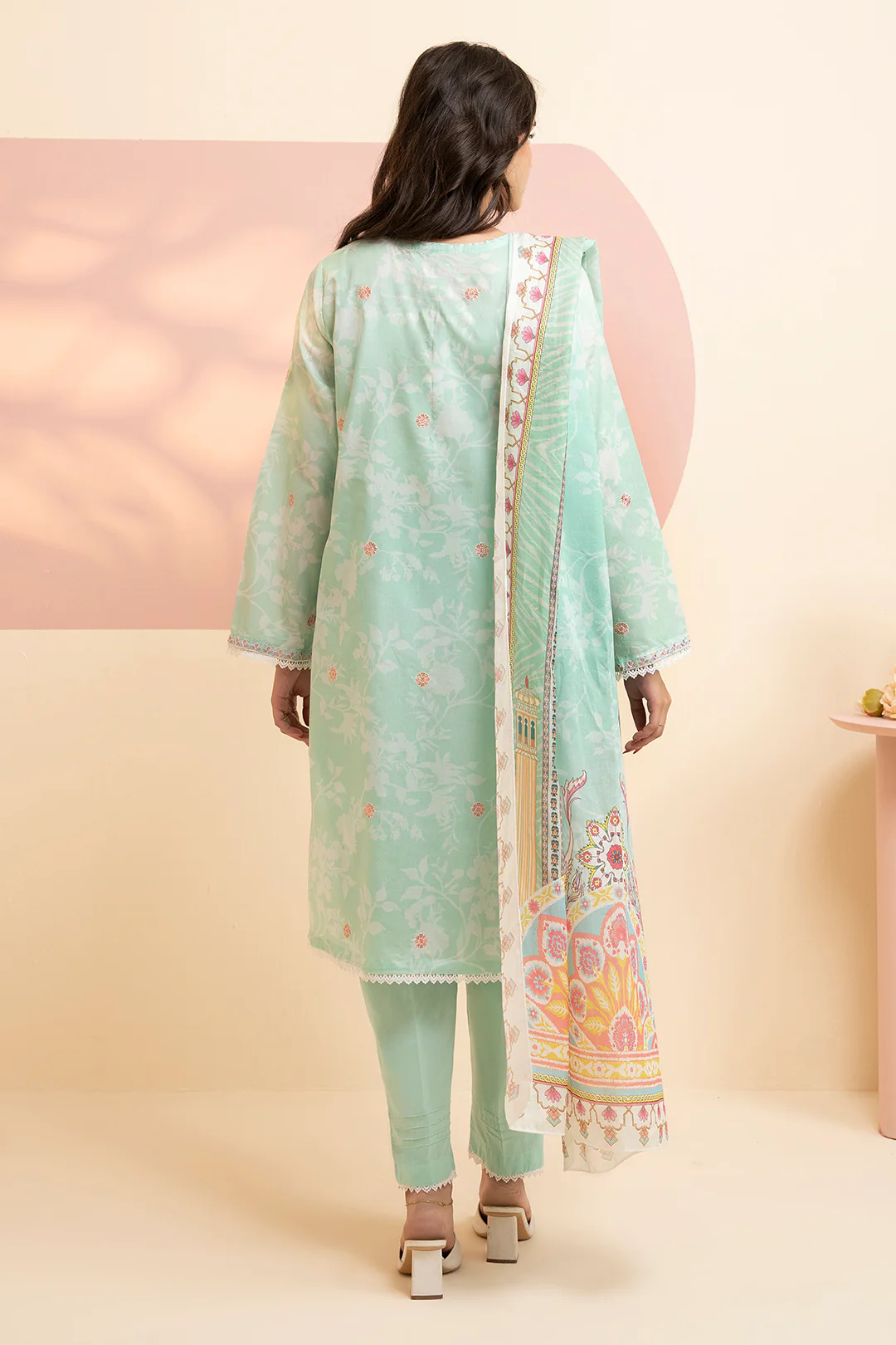 Embroidered Kurta Dupatta Trouser - 1455 - Image 7