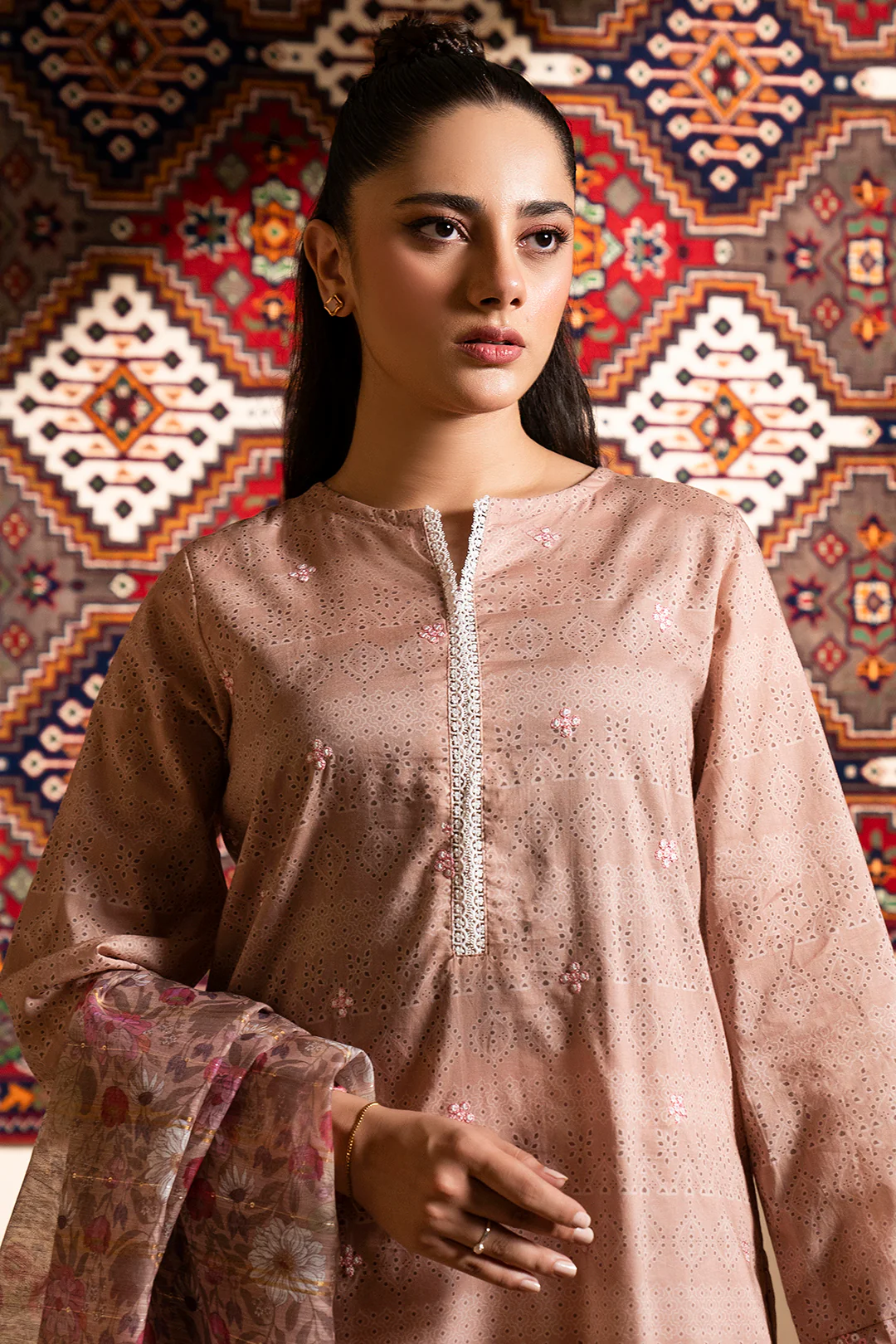 Embroidered Kurta Dupatta Trouser - 1493 - Image 2