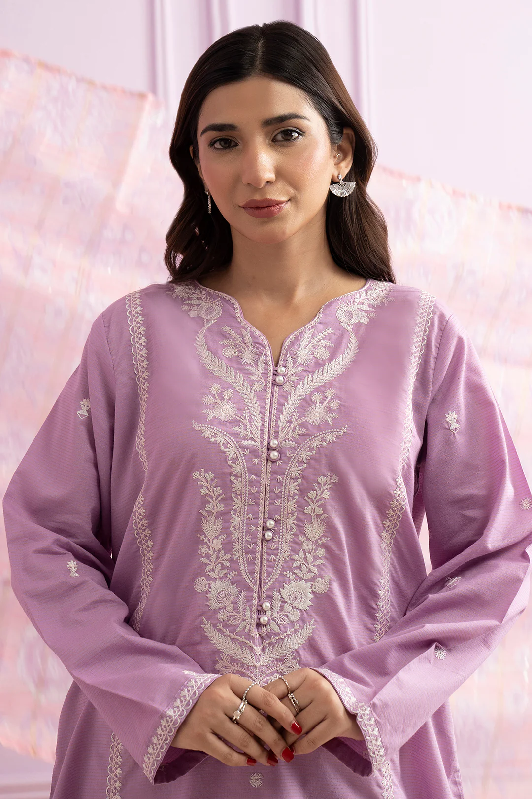 Embroidered Kurta Dupatta Trouser - 1495 - Image 2