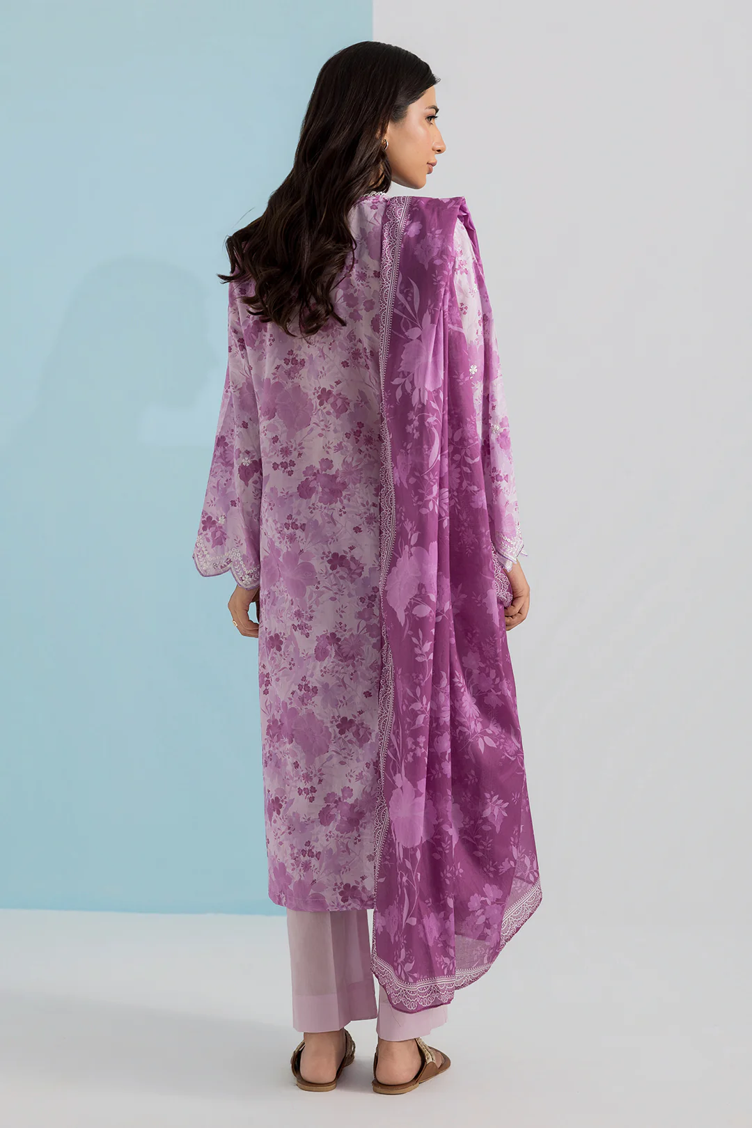 Embroidered Kurta Dupatta Trouser - 1520 - Image 7