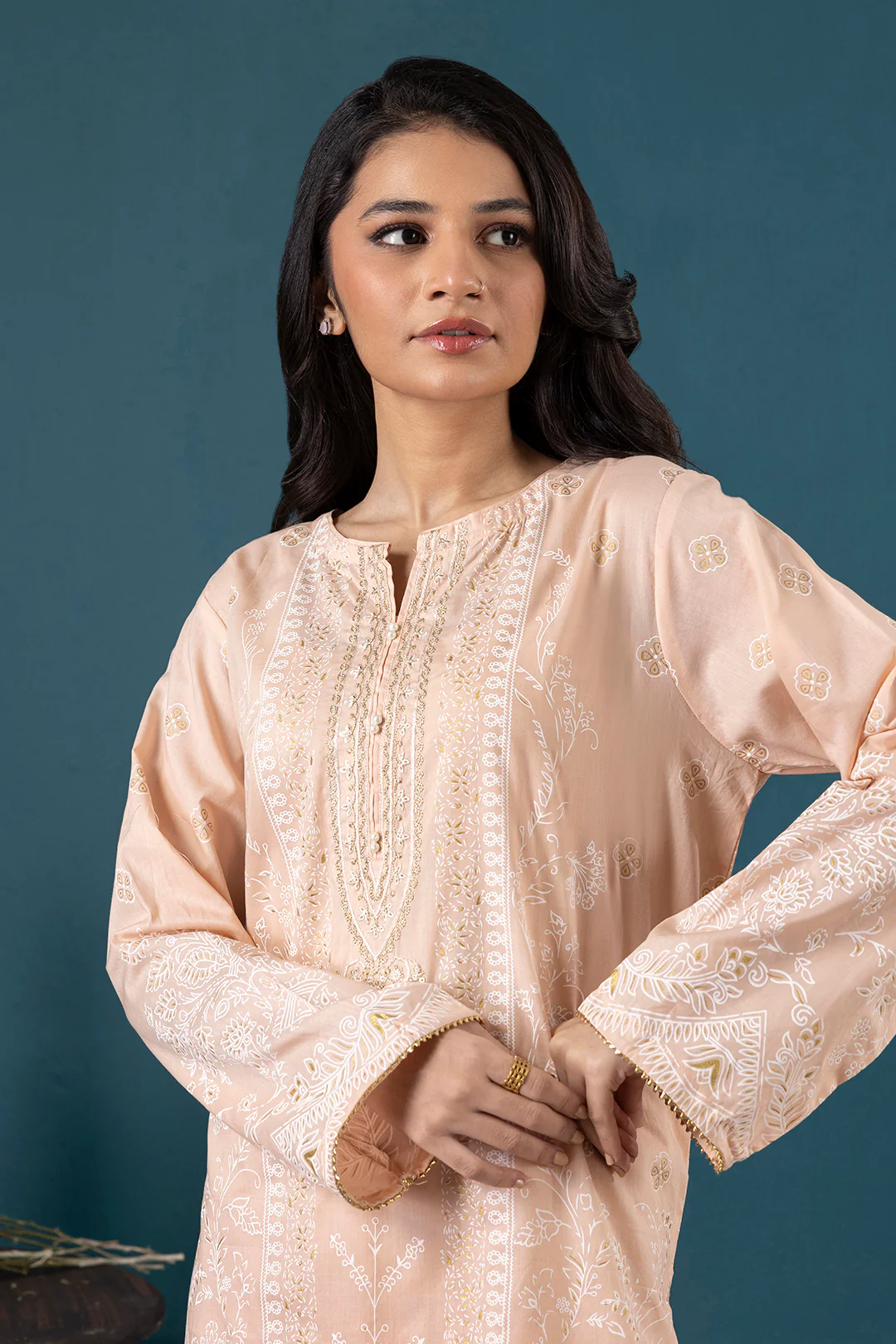 Embroidered Kurta Dupatta Trouser - 1521 - Image 2