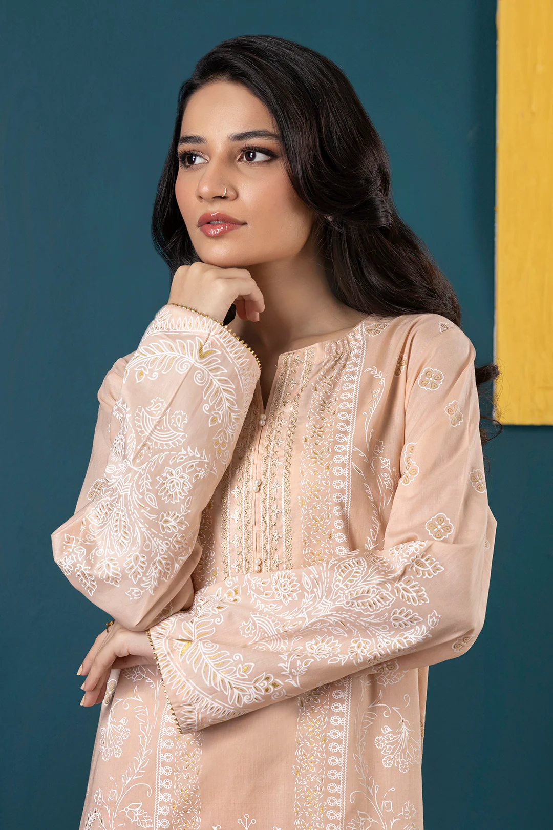 Embroidered Kurta Dupatta Trouser - 1521 - Image 6