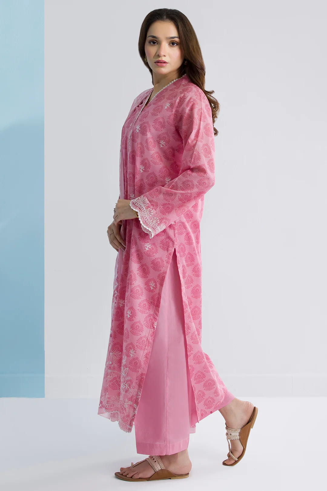 Embroidered Kurta Dupatta Trouser - 1580 - Image 7