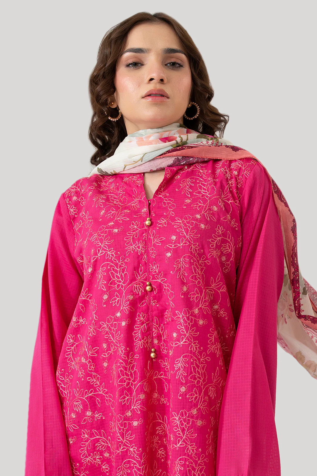 Embroidered Kurta Dupatta Trouser - 1627 - Image 5