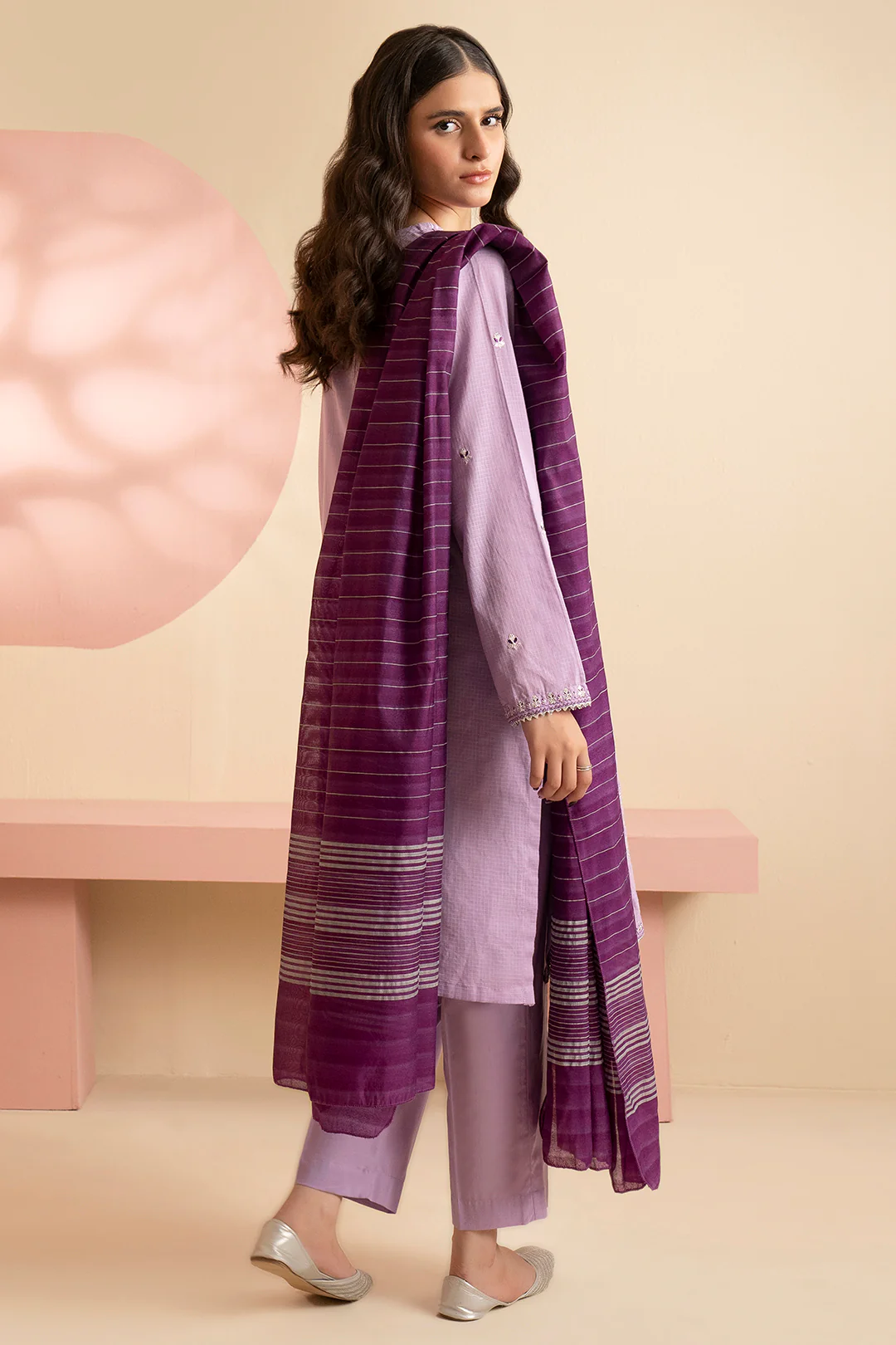 Embroidered Kurta Dupatta Trouser - 1629 - Image 6