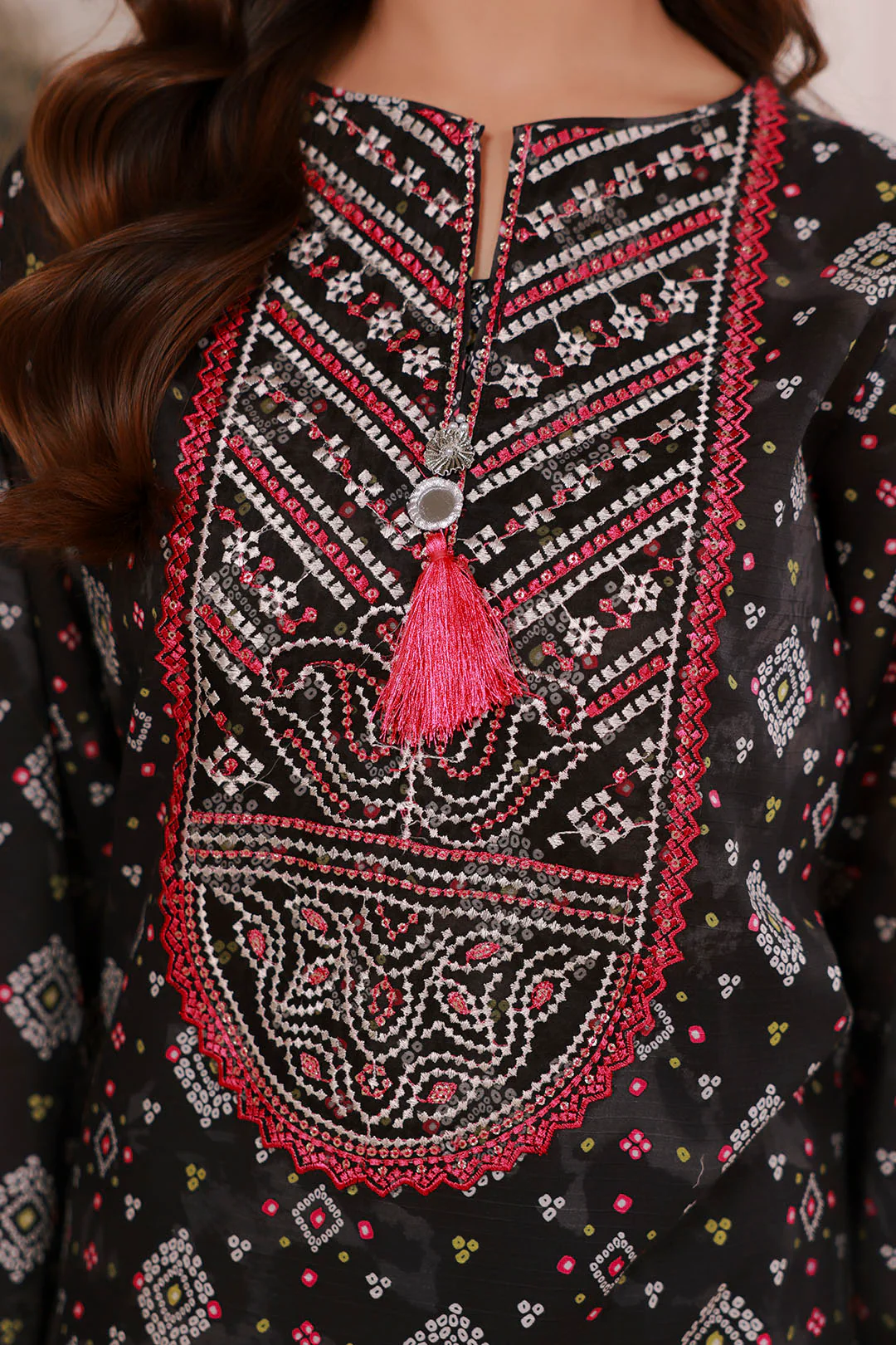 Embroidered Kurta Dupatta Trouser - 1633 - Image 3