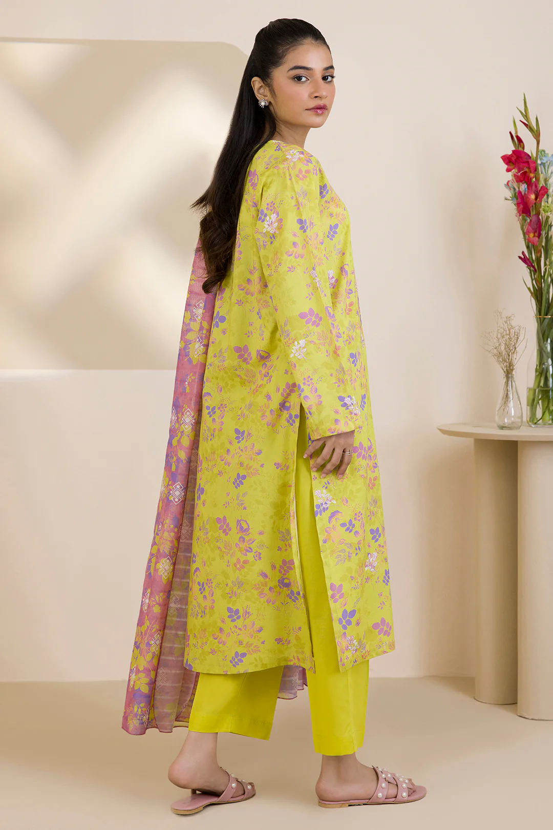 Embroidered Kurta Dupatta Trouser - 1634 - Image 4