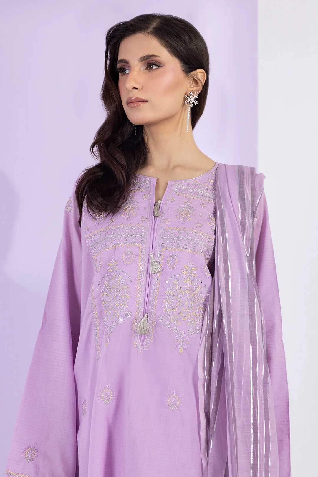 Embroidered Kurta Dupatta Trouser - 1716 - Image 2