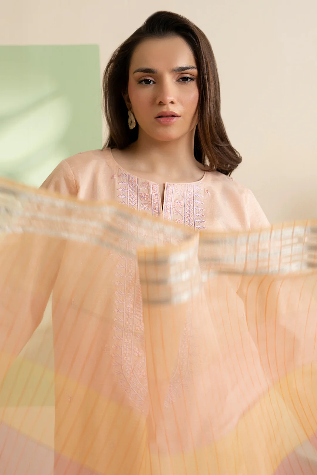 Embroidered Kurta Dupatta Trouser - 1718 - Image 4