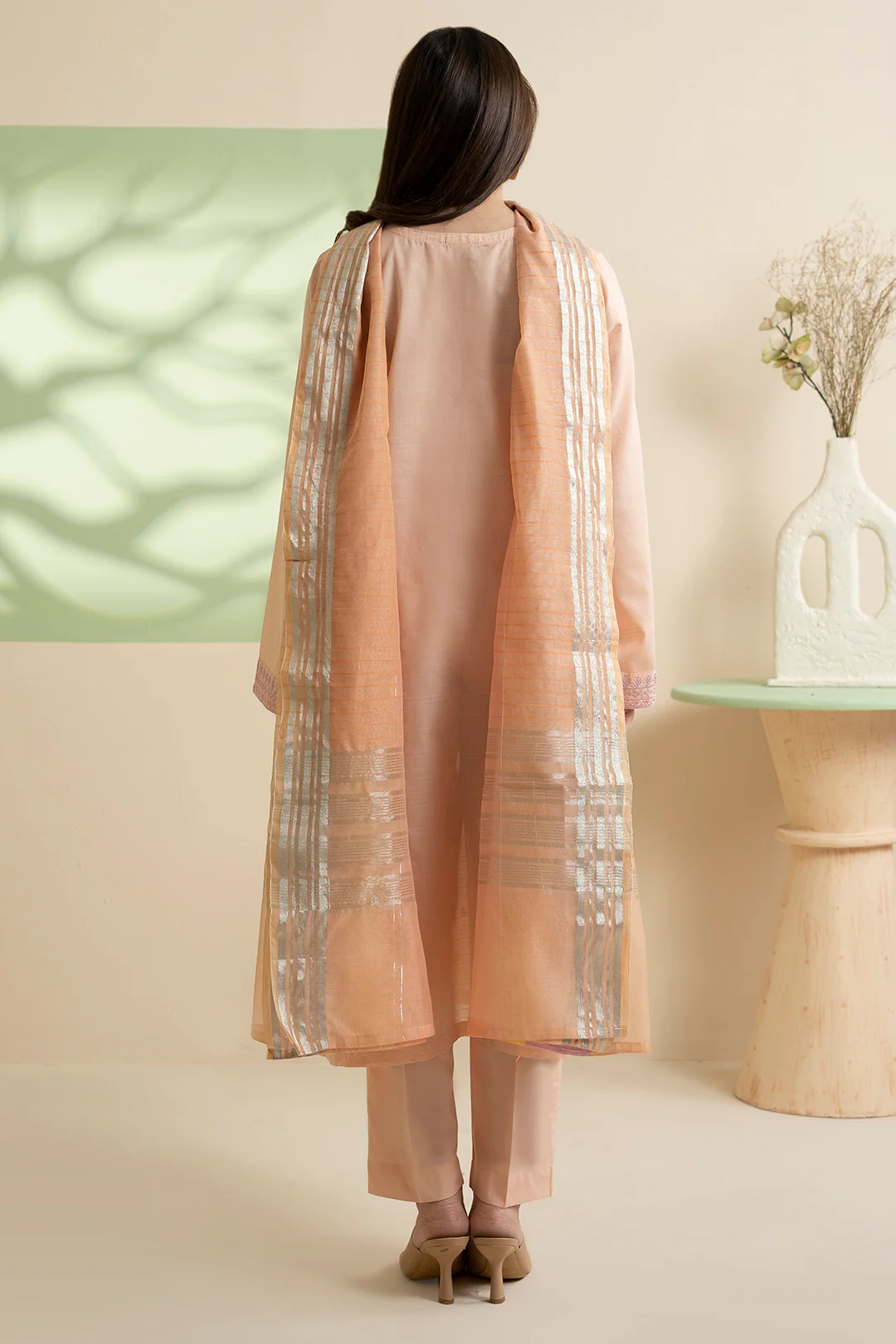 Embroidered Kurta Dupatta Trouser - 1718 - Image 8