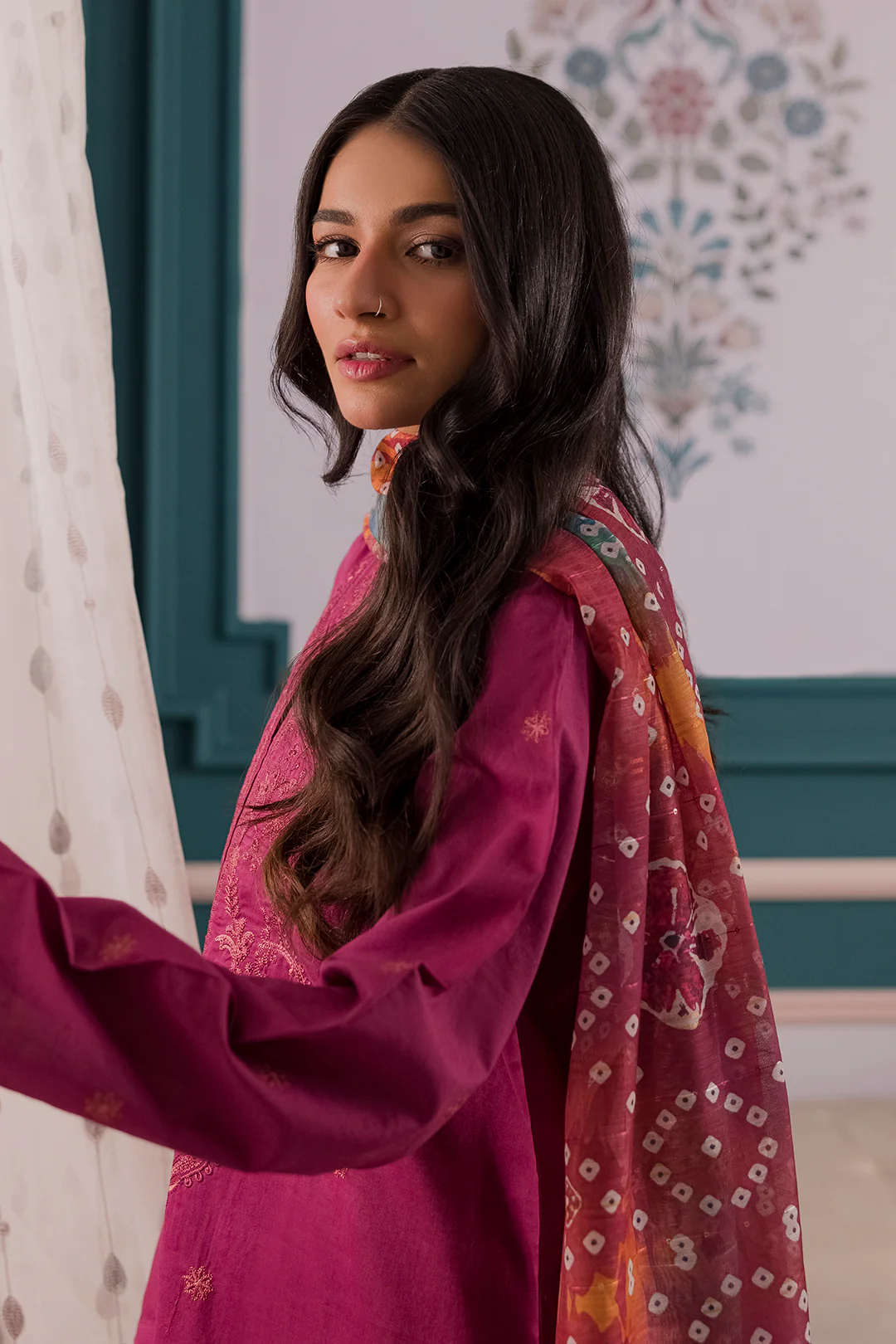 Embroidered Kurta Dupatta Trouser - 1720 - Image 4