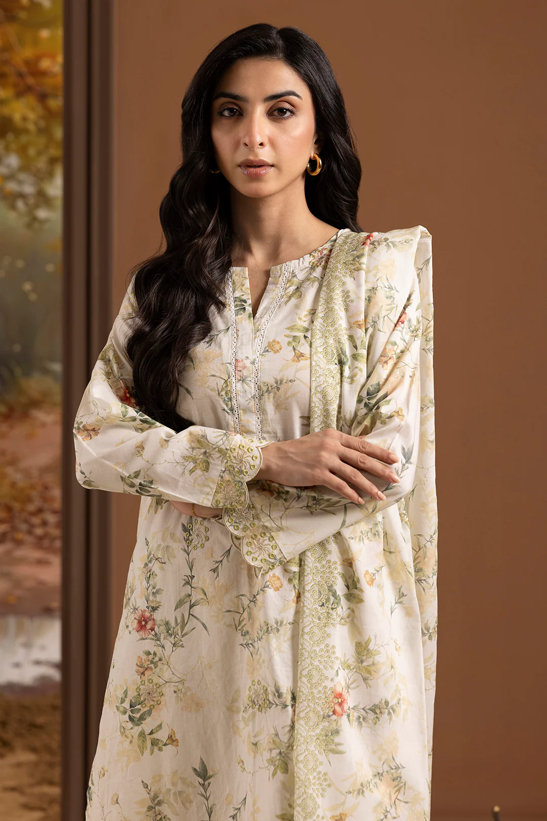 Embroidered Kurta Dupatta Trouser - 1783 - Image 3
