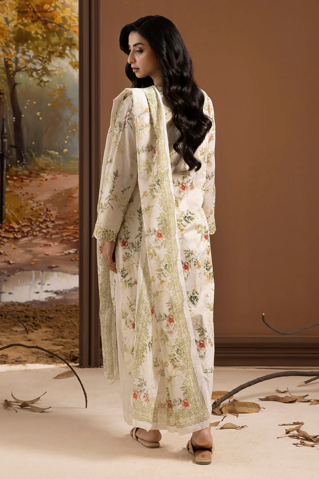 Embroidered Kurta Dupatta Trouser - 1783 - Image 9