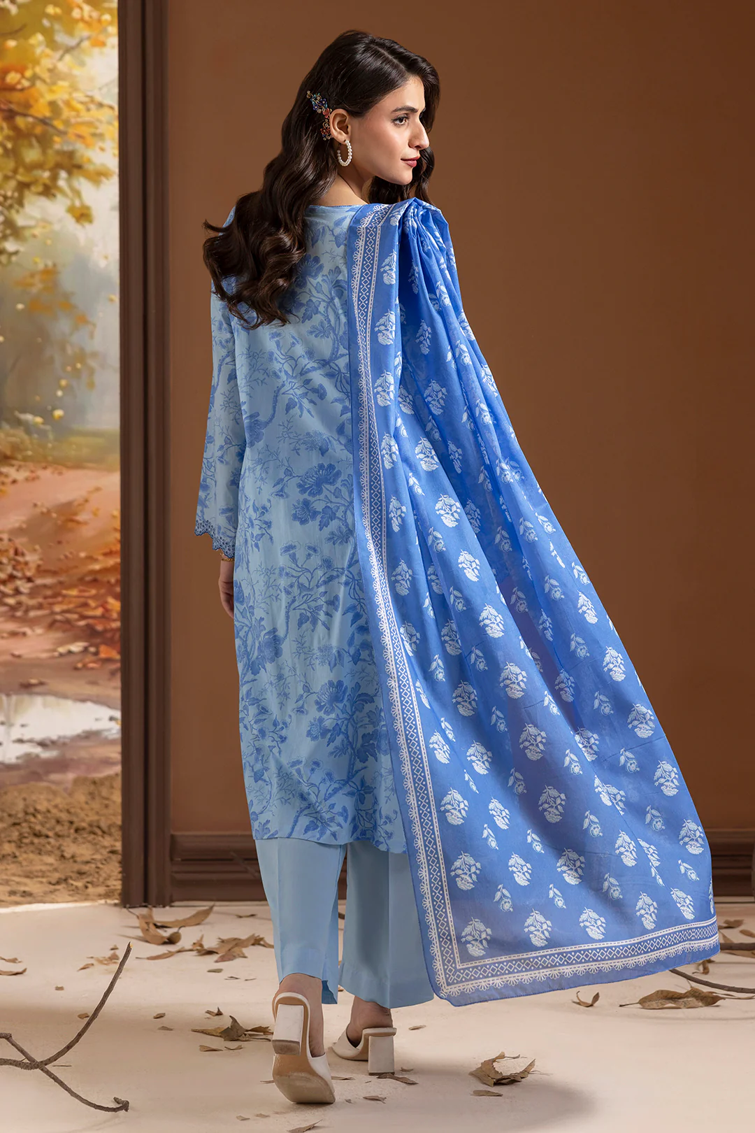 Embroidered Kurta Dupatta Trouser - 1785 - Image 7