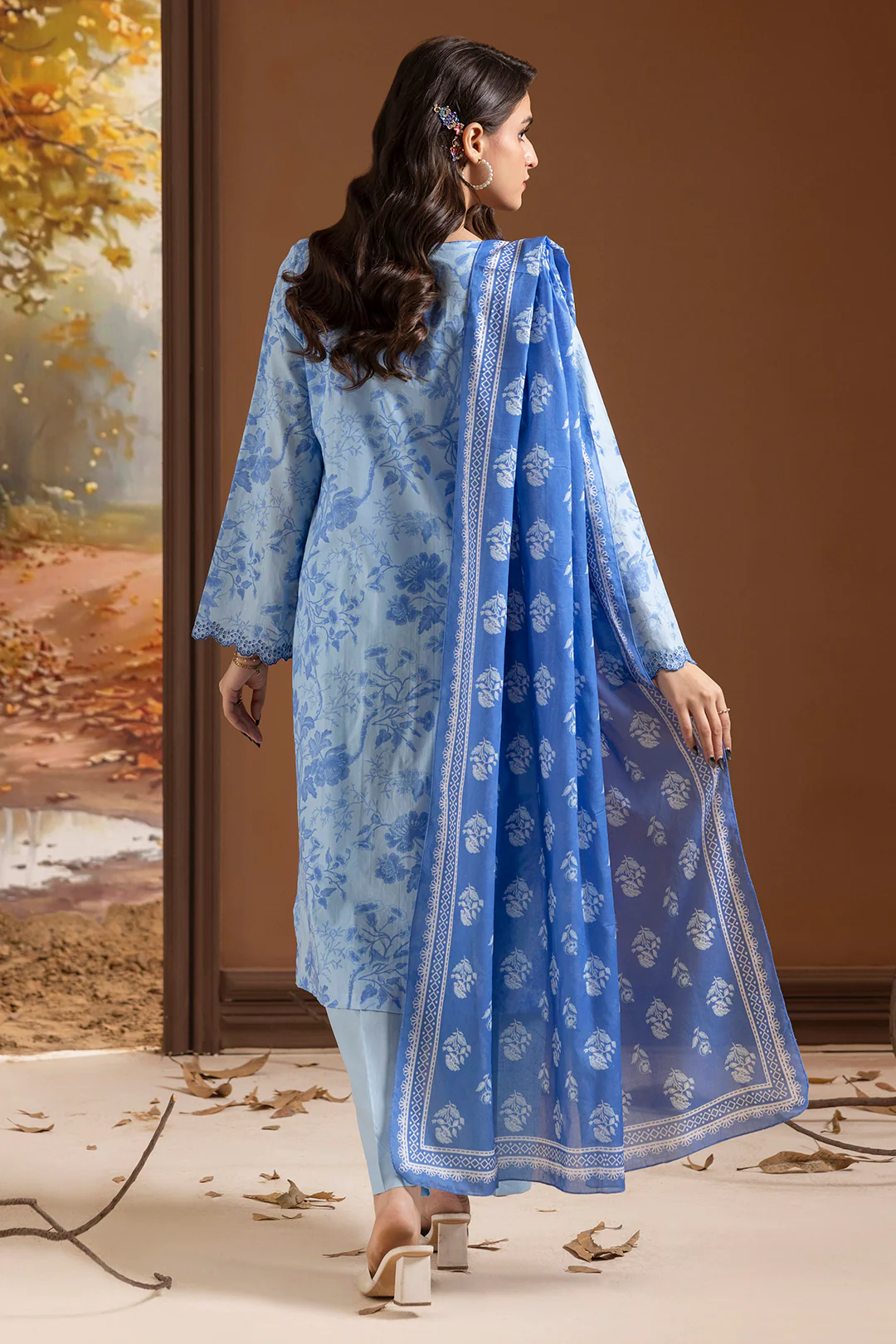 Embroidered Kurta Dupatta Trouser - 1785 - Image 8