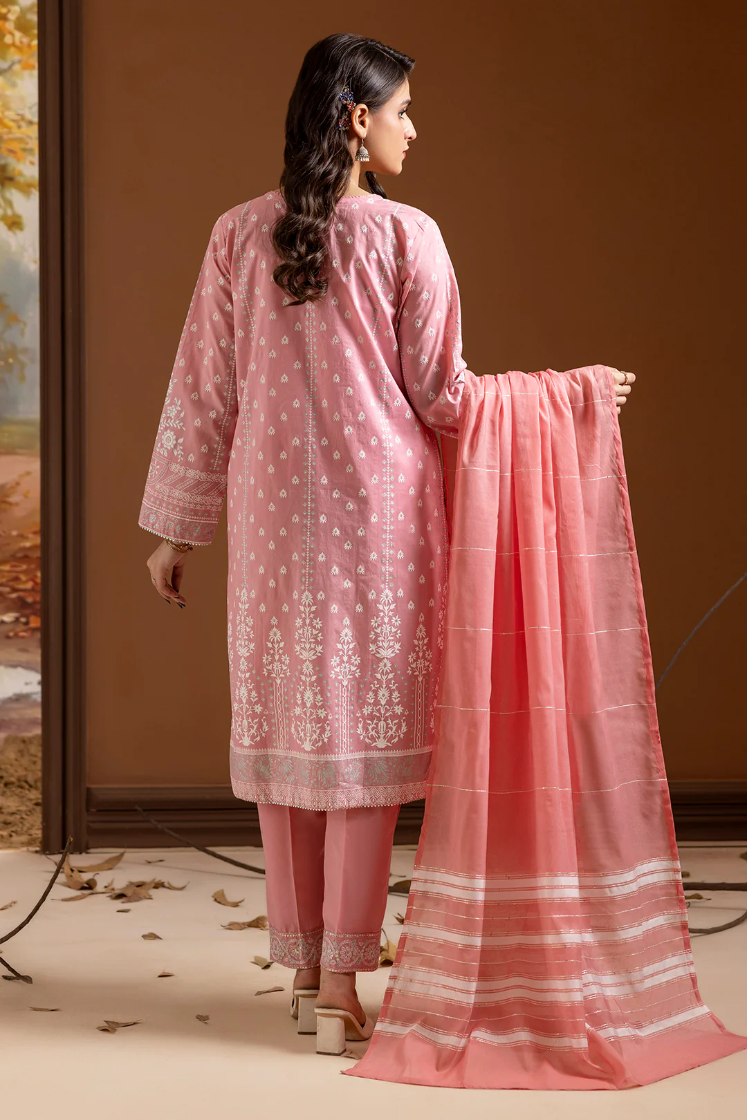 Embroidered Kurta Dupatta Trouser - 1786 - Image 11