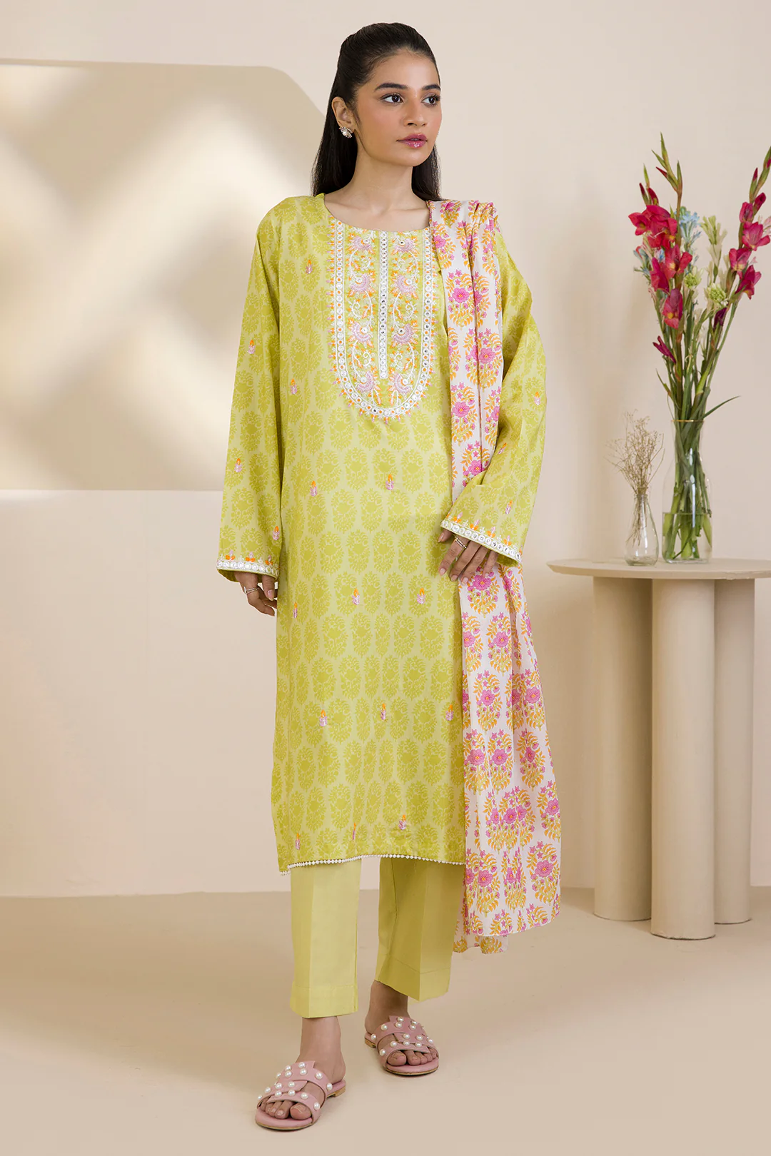 Embroidered Kurta Dupatta Trouser - 1787 - Image 5